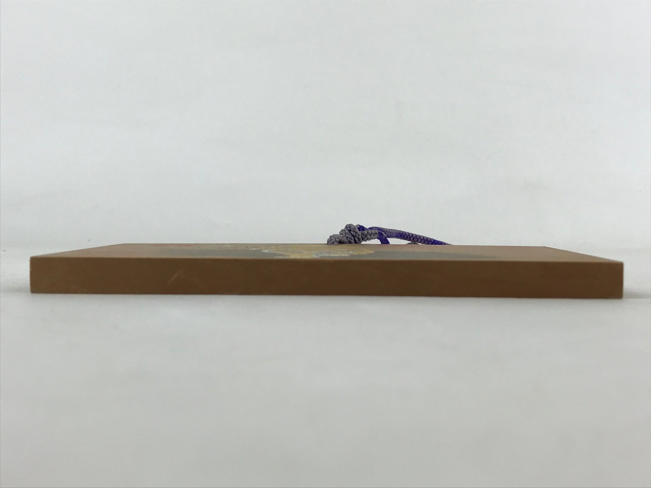 Japanese Wooden Shrine Plaque Ema Vtg Shinto Hanging Wish Zodiac Tiger EM17