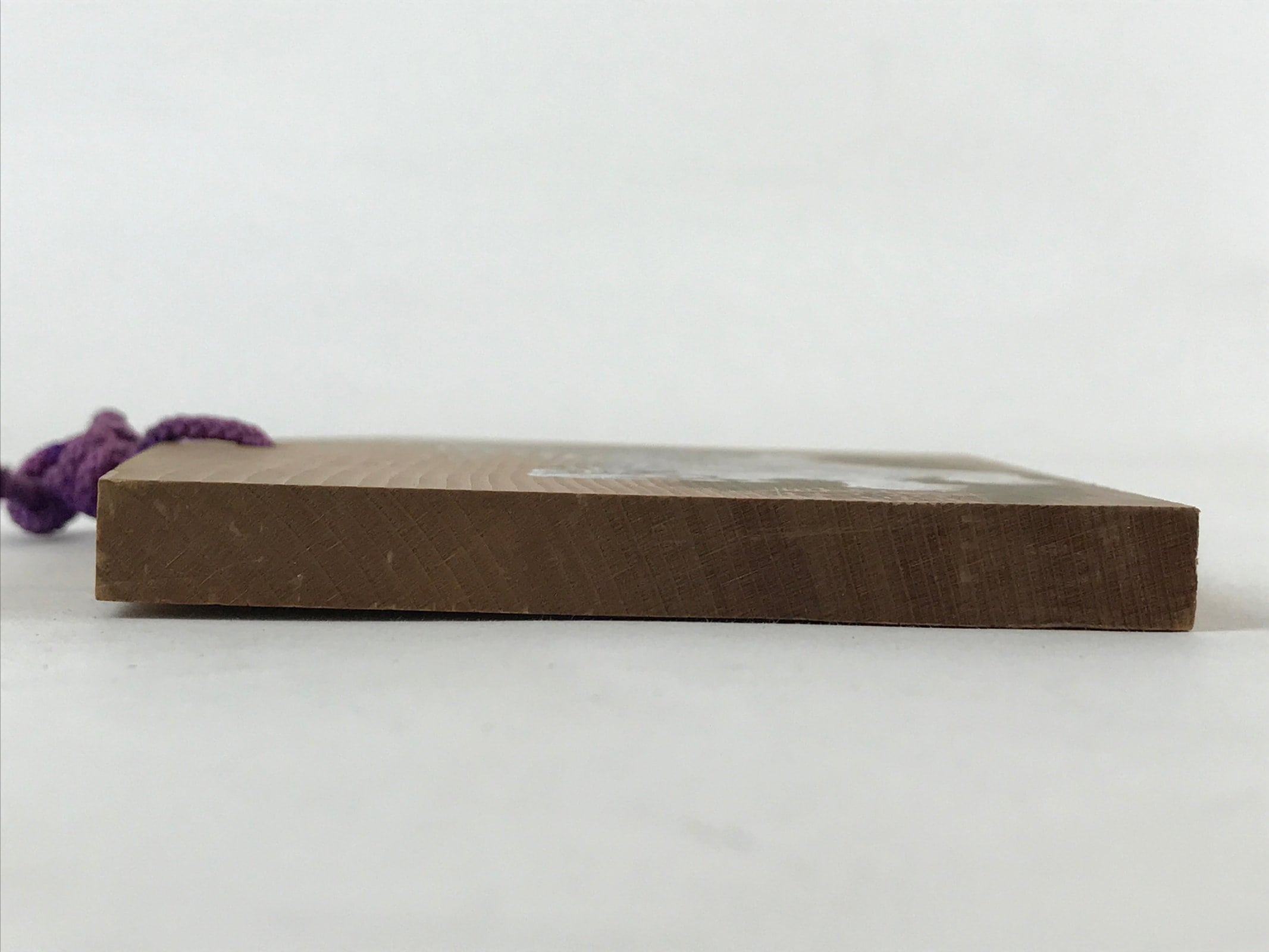 Japanese Wooden Shrine Plaque Ema Vtg Shinto Hanging Wish Zodiac Tiger EM18