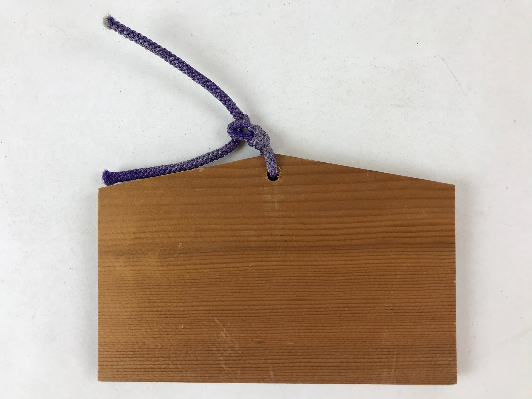 Japanese Wooden Shrine Plaque Ema Vtg Shinto Hanging Wish Zodiac Wild Boar EM21