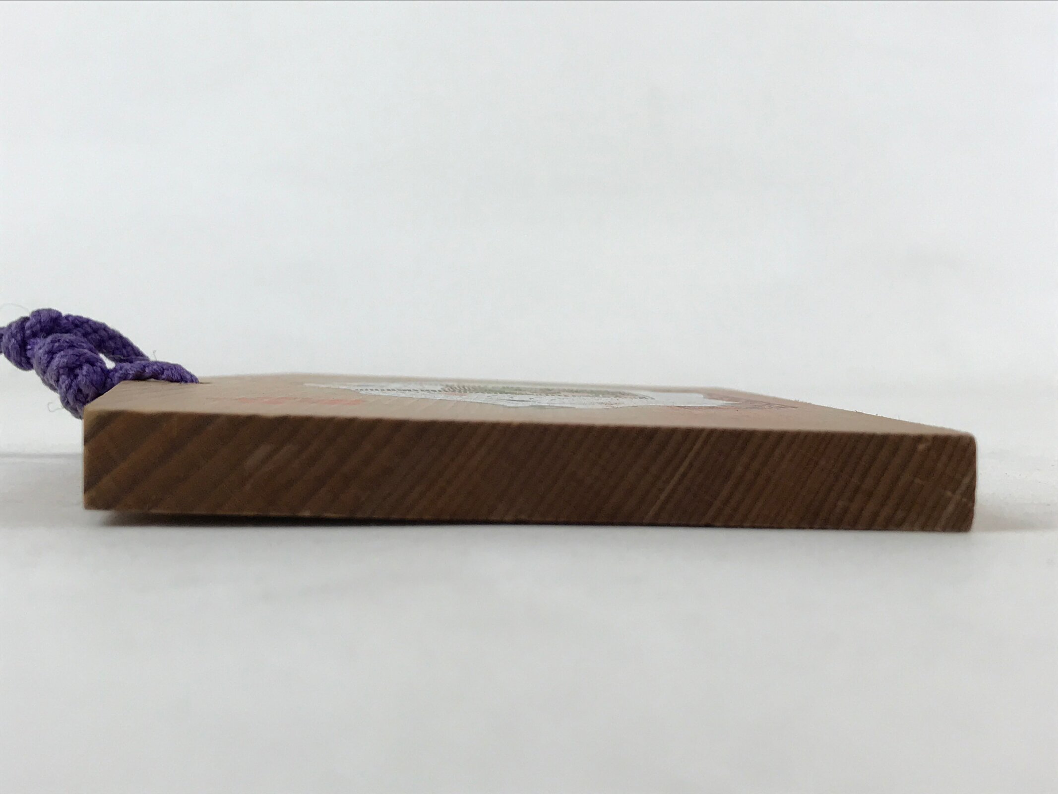 Japanese Wooden Shrine Plaque Ema Vtg Shinto Hanging Wish Zodiac Wild Boar EM21