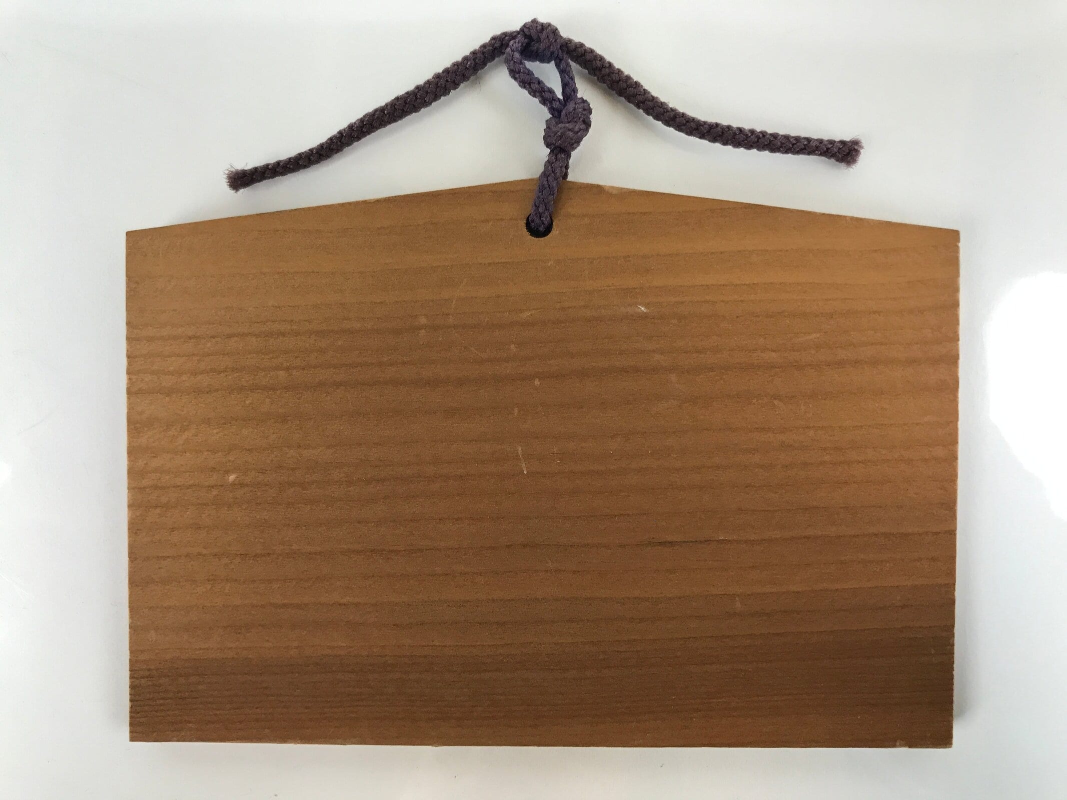 Japanese Wooden Shrine Plaque Ema Vtg Woman Reading Hanging Wish Shinto EM45