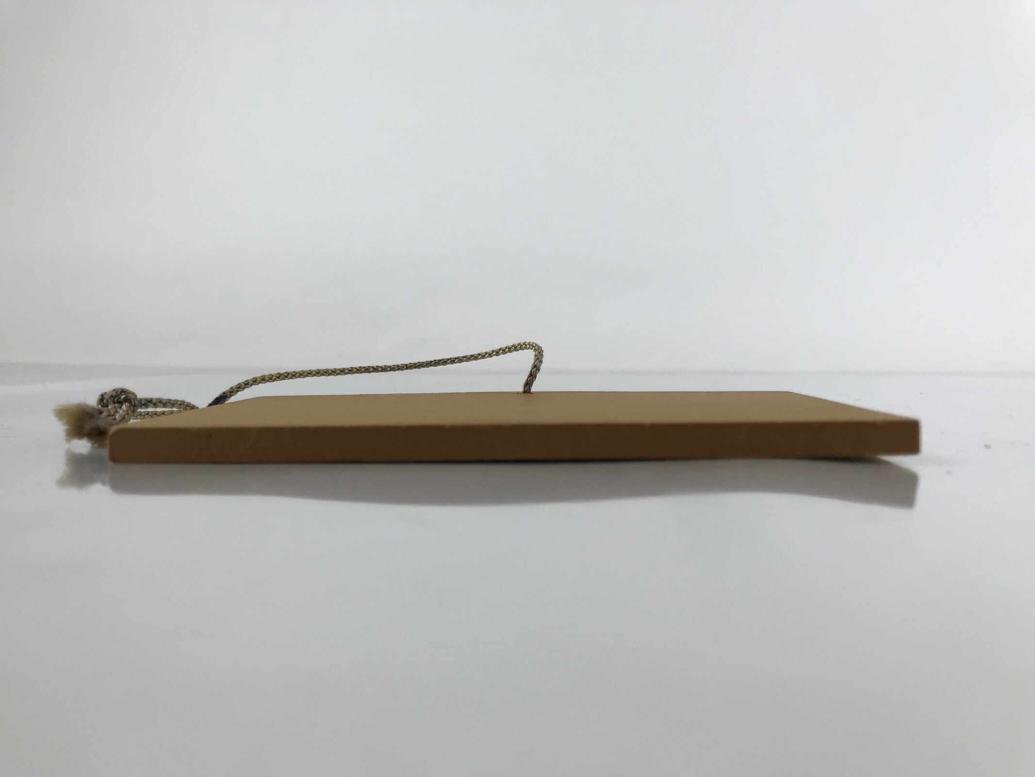 Japanese Wooden Shrine Plaque Ema Vtg Zodiac Ox Hanging Wish Shinto EM34