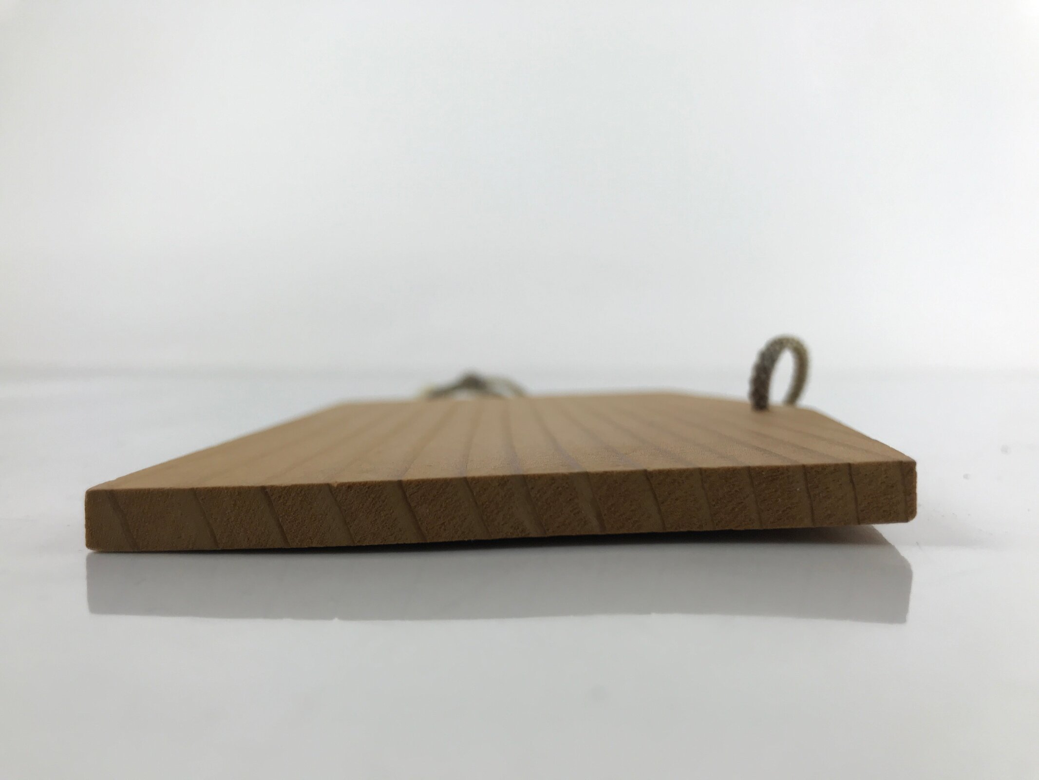 Japanese Wooden Shrine Plaque Ema Vtg Zodiac Ox Hanging Wish Shinto EM34