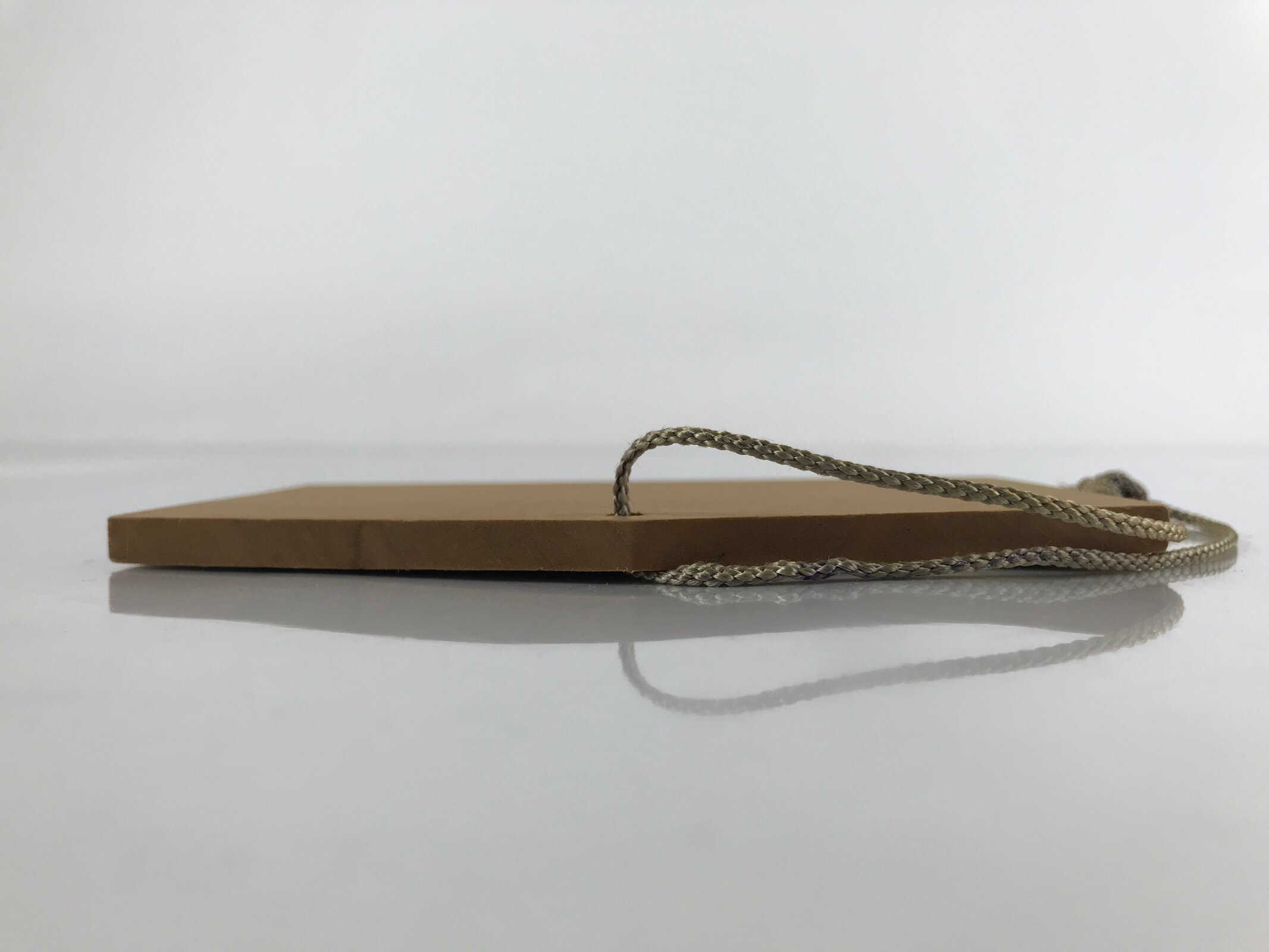 Japanese Wooden Shrine Plaque Ema Vtg Zodiac Ox Hanging Wish Shinto EM34