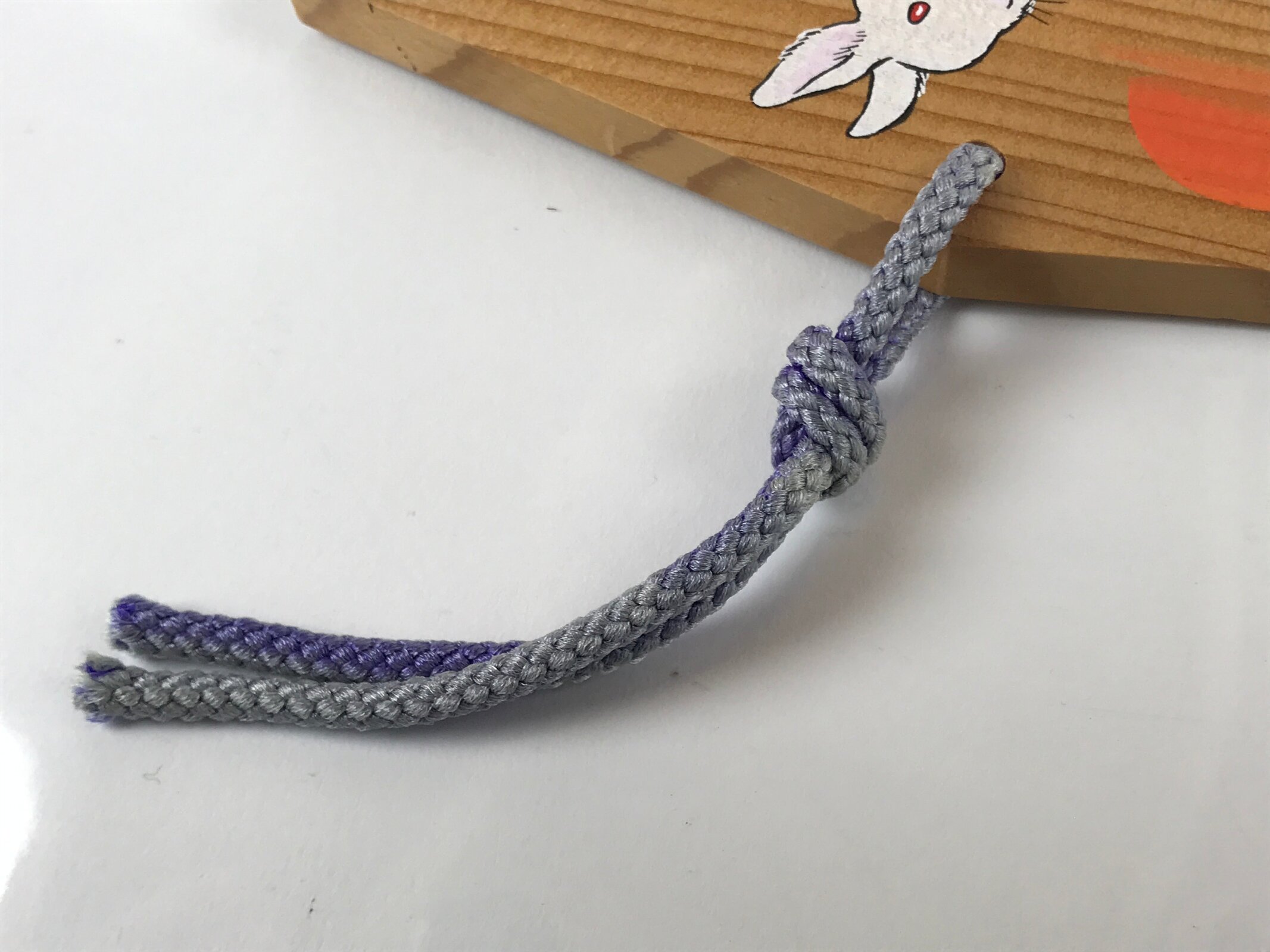 Japanese Wooden Shrine Plaque Ema Vtg Zodiac Rabbit Hanging Wish Shinto EM29