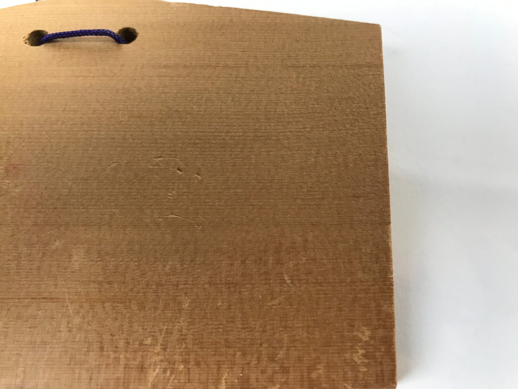 Japanese Wooden Shrine Plaque Ema Vtg Zodiac Rabbit Hanging Wish Shinto EM48