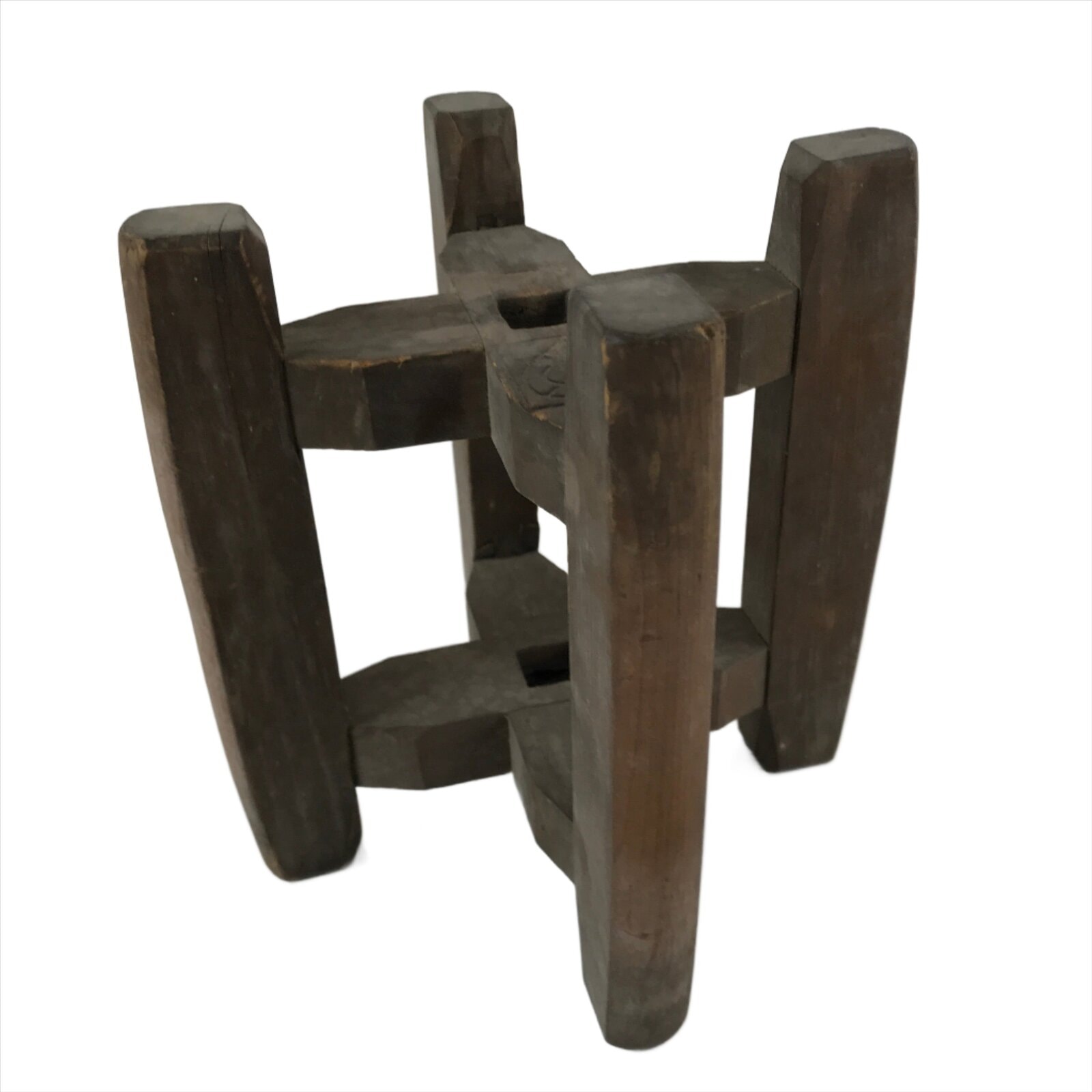 Japanese Wooden Silk Thread Spool Itomaki Vtg Bobbin Frame Spinning Wheel JK676