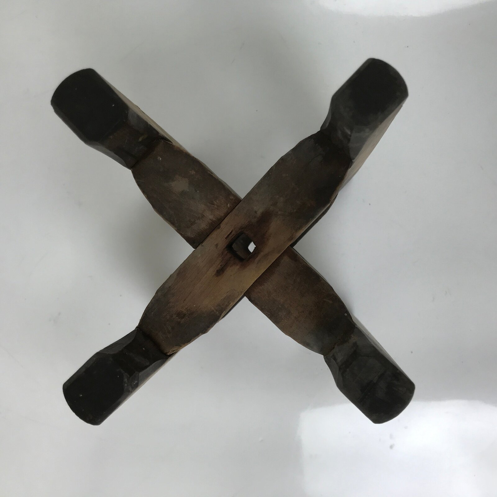 Japanese Wooden Silk Thread Spool Itomaki Vtg Bobbin Frame Spinning Wheel JK820