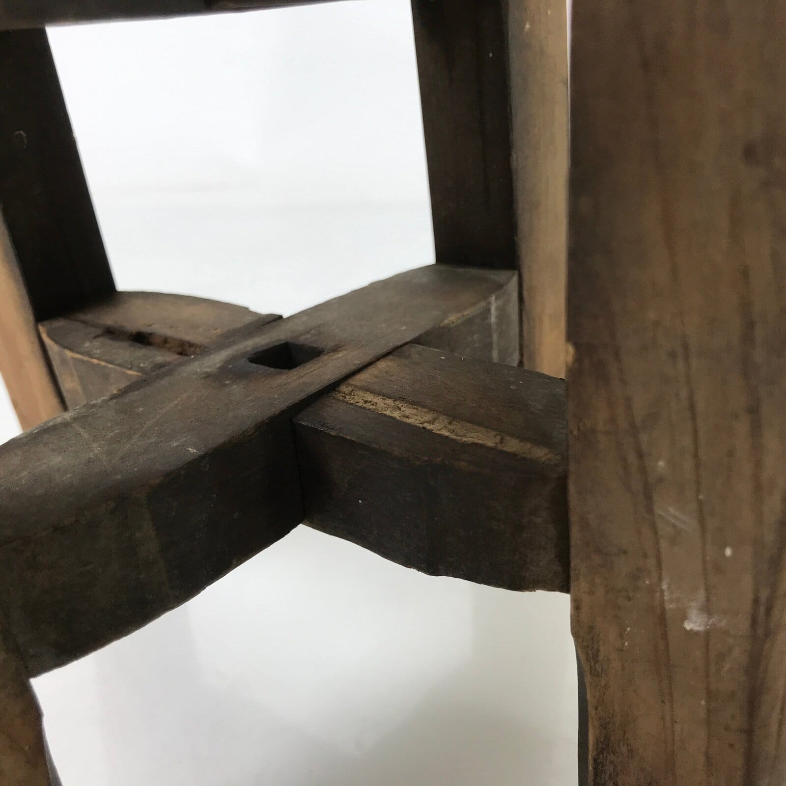 Japanese Wooden Silk Thread Spool Itomaki Vtg Bobbin Frame Spinning Wheel JK820