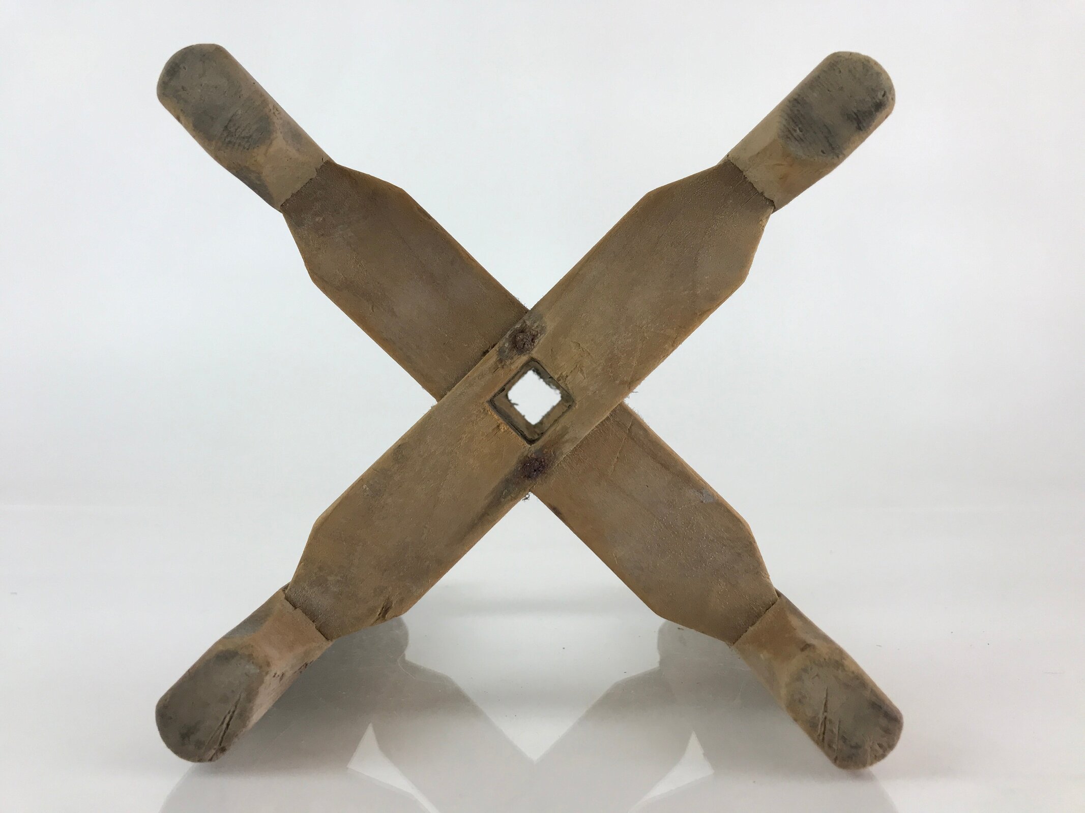 Japanese Wooden Spool Itomaki Vtg Thread Winding Frame Spinning Wheel JK415