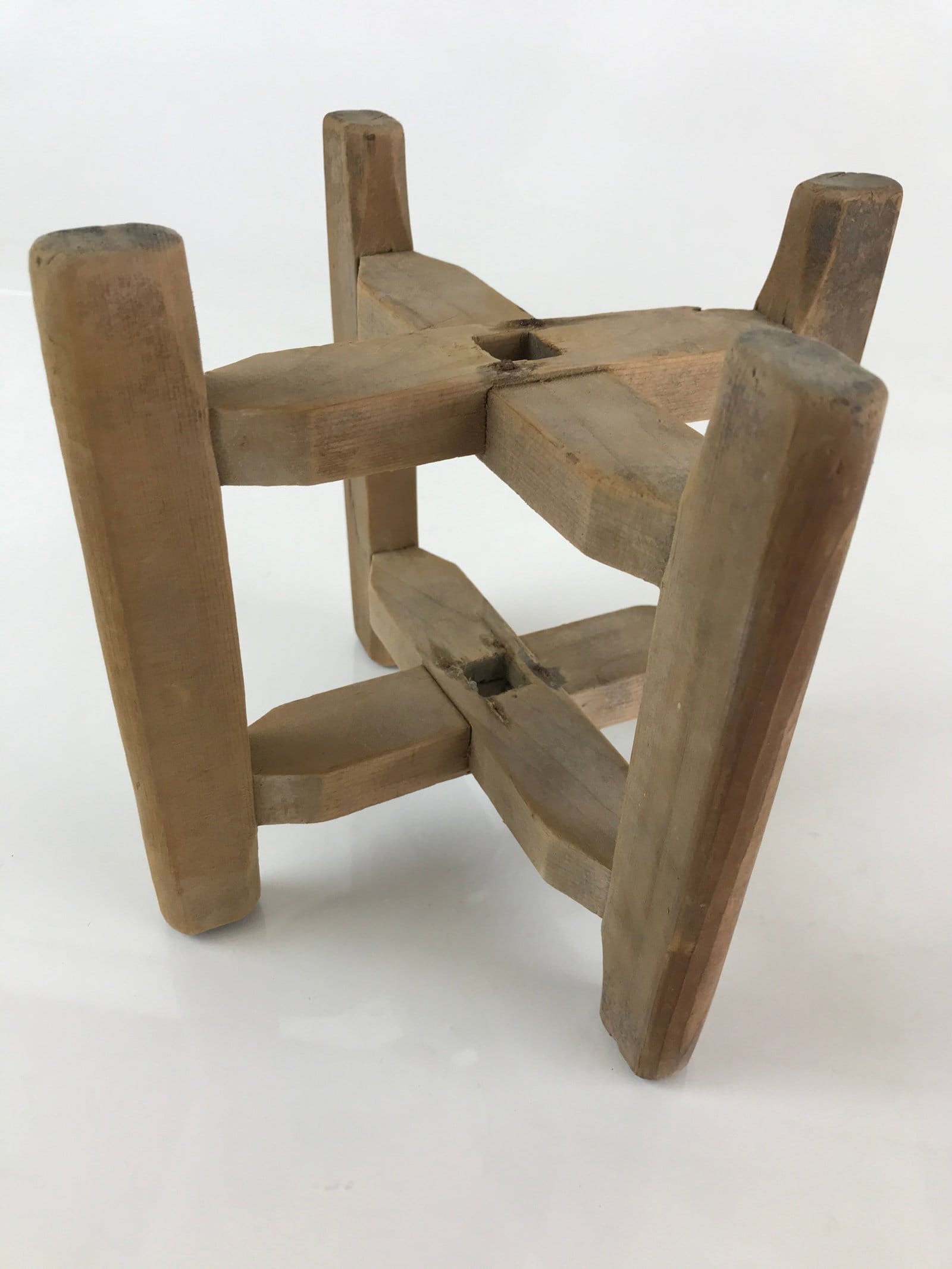 Japanese Wooden Spool Itomaki Vtg Thread Winding Frame Spinning Wheel JK415