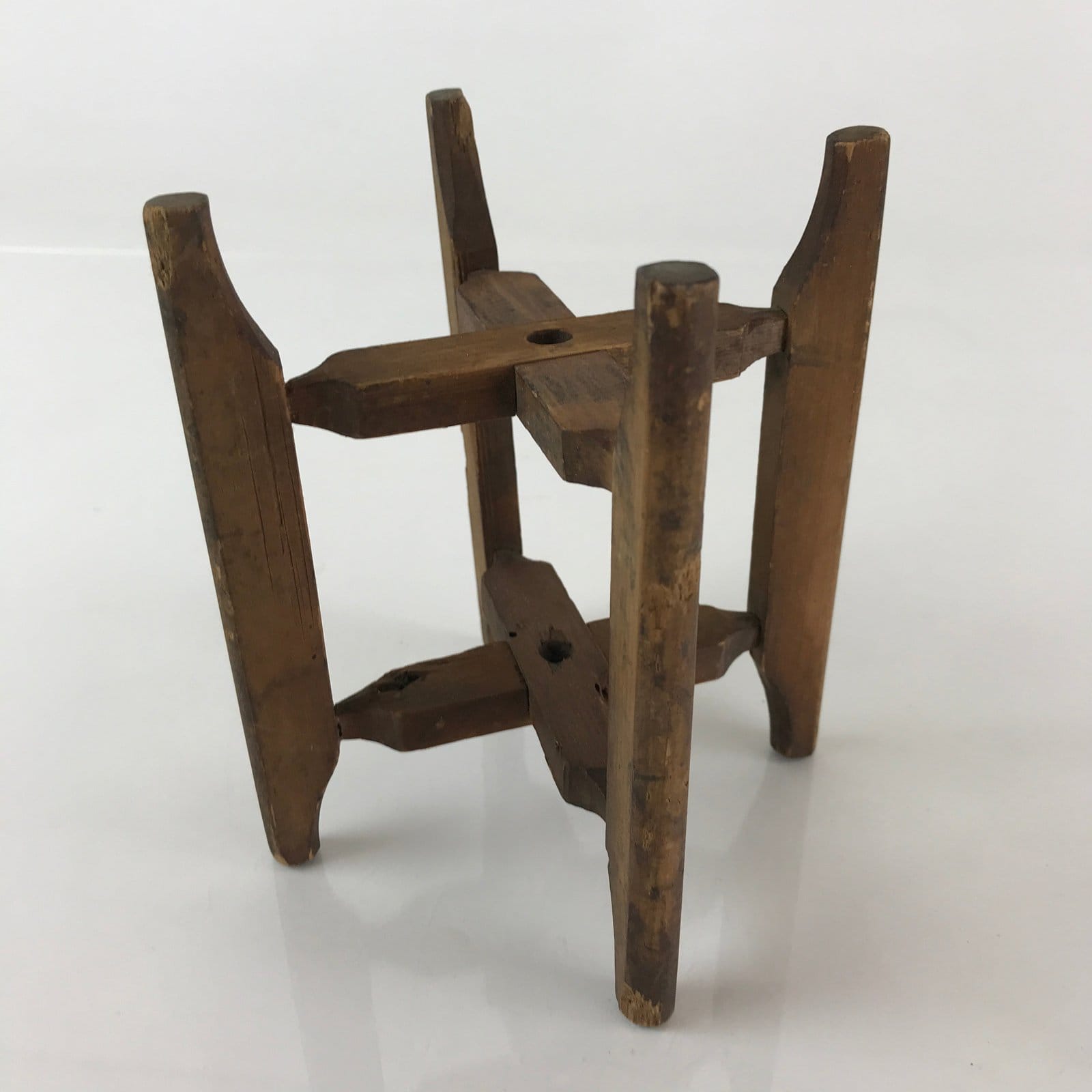 Japanese Wooden Spool Itomaki Vtg Thread Winding Frame Spinning Wheel JK417