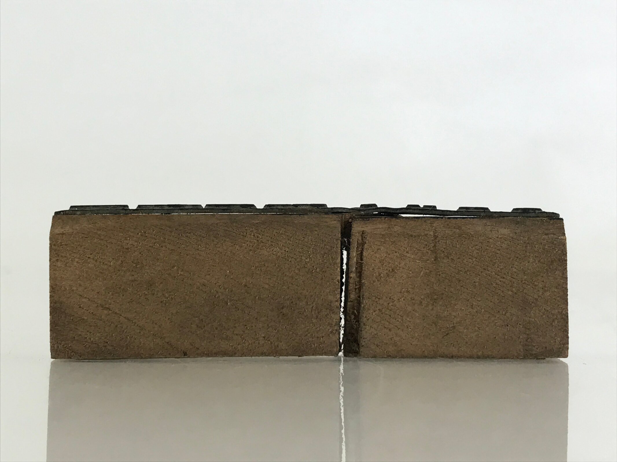 Japanese Wooden Stamp Hanko Inkan Vtg Metal Cosmetics Ebisuya Brown HS178