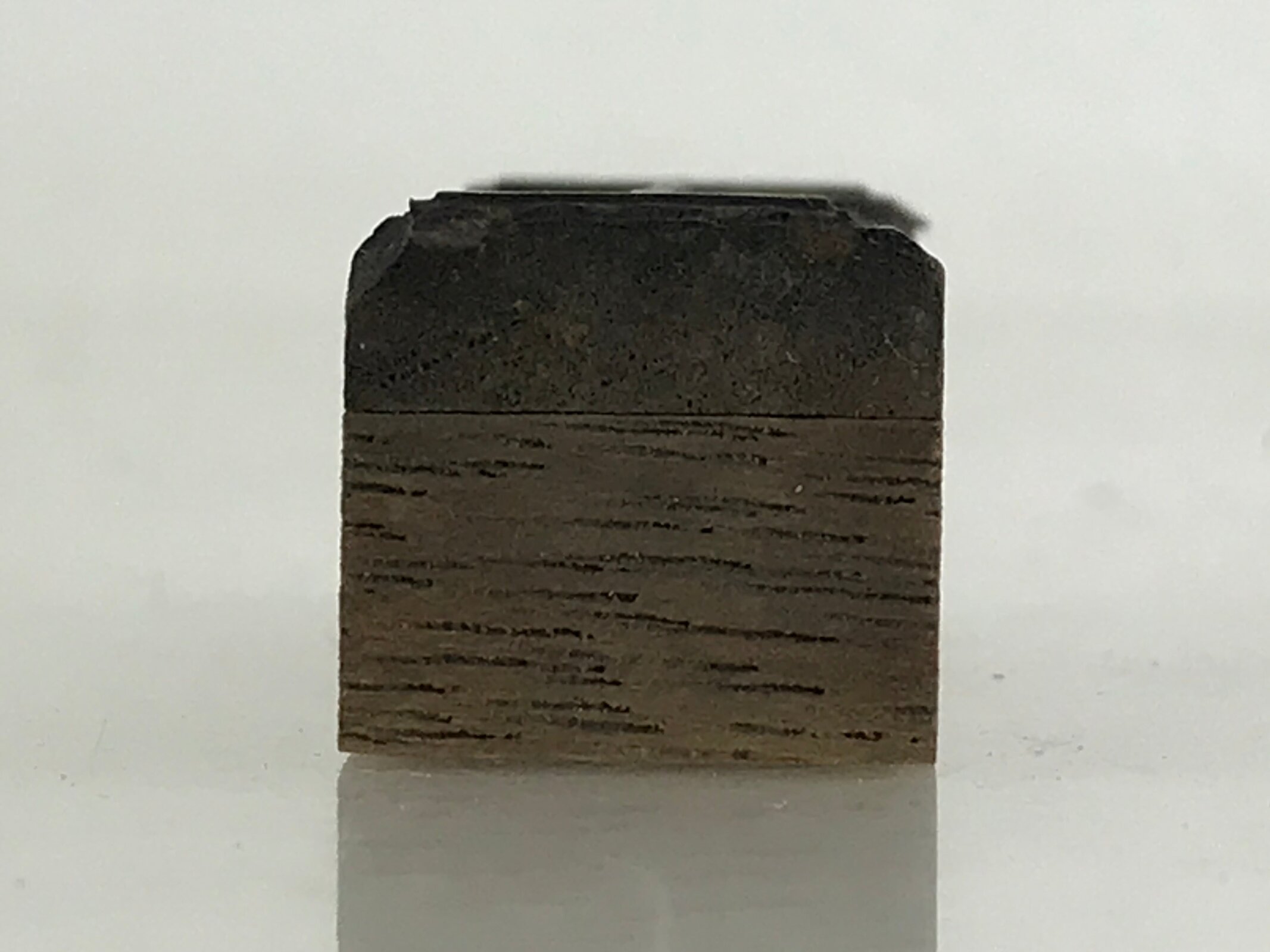 Japanese Wooden Stamp Hanko Inkan Vtg Metal Illustration Print Brown HS179