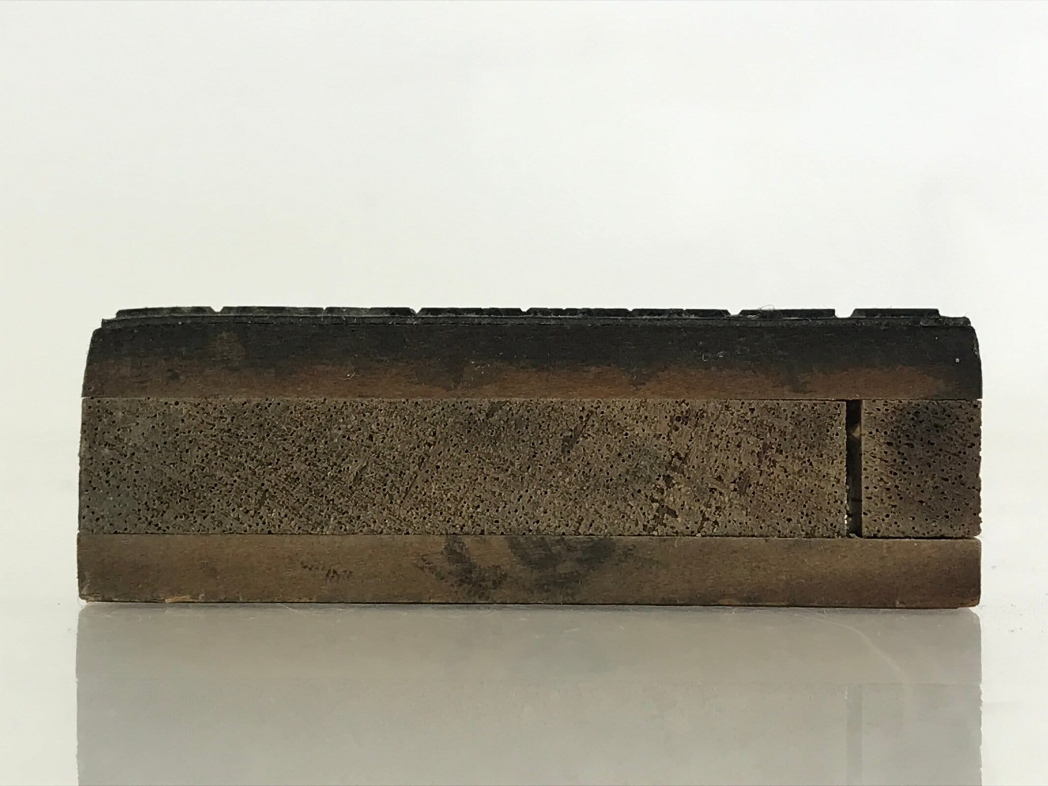 Japanese Wooden Stamp Hanko Inkan Vtg Metal Kanji Company Name HS171