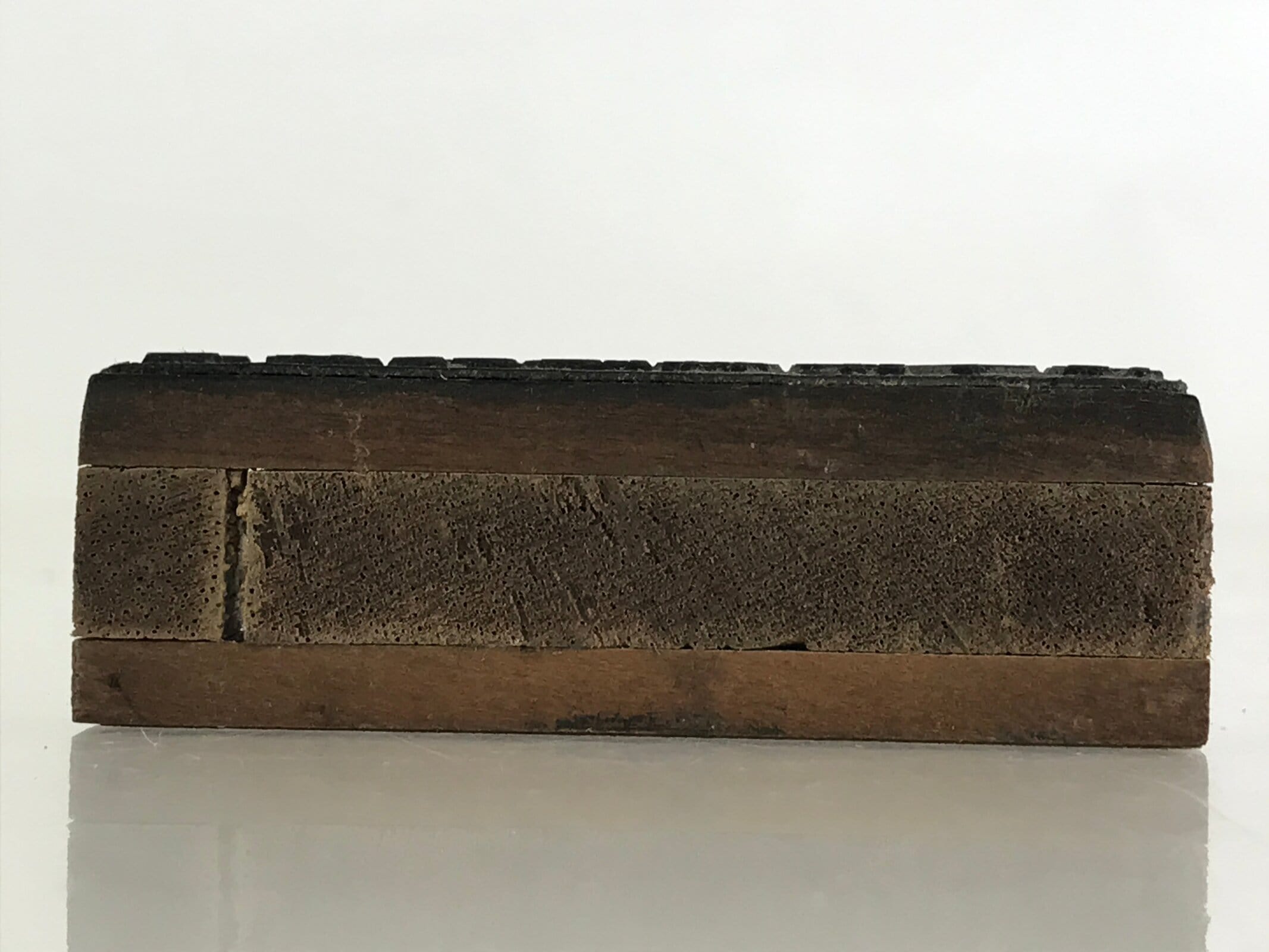 Japanese Wooden Stamp Hanko Inkan Vtg Metal Kanji Company Name HS171