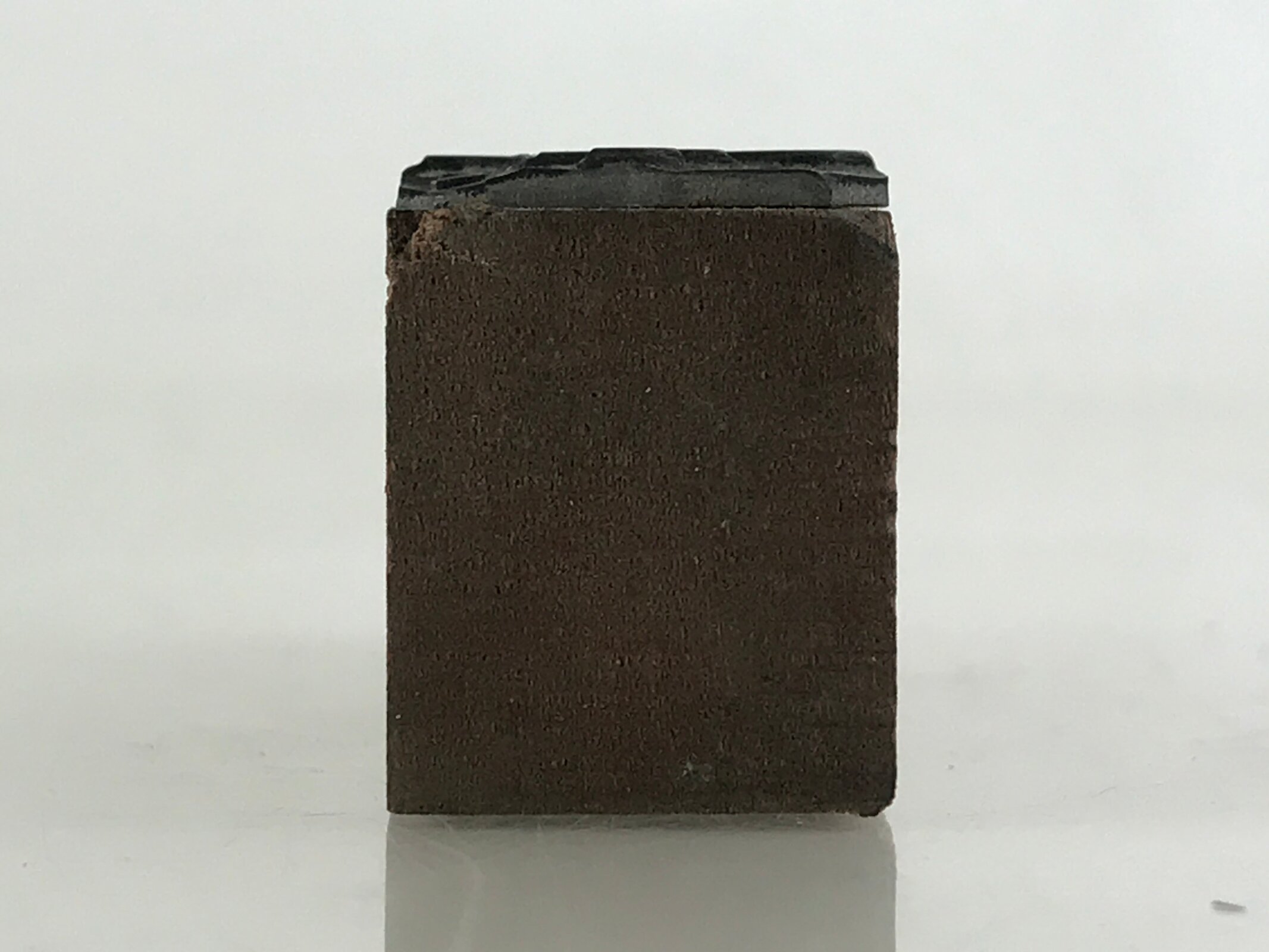 Japanese Wooden Stamp Hanko Inkan Vtg Metal Kanji Design Otefuki HS169