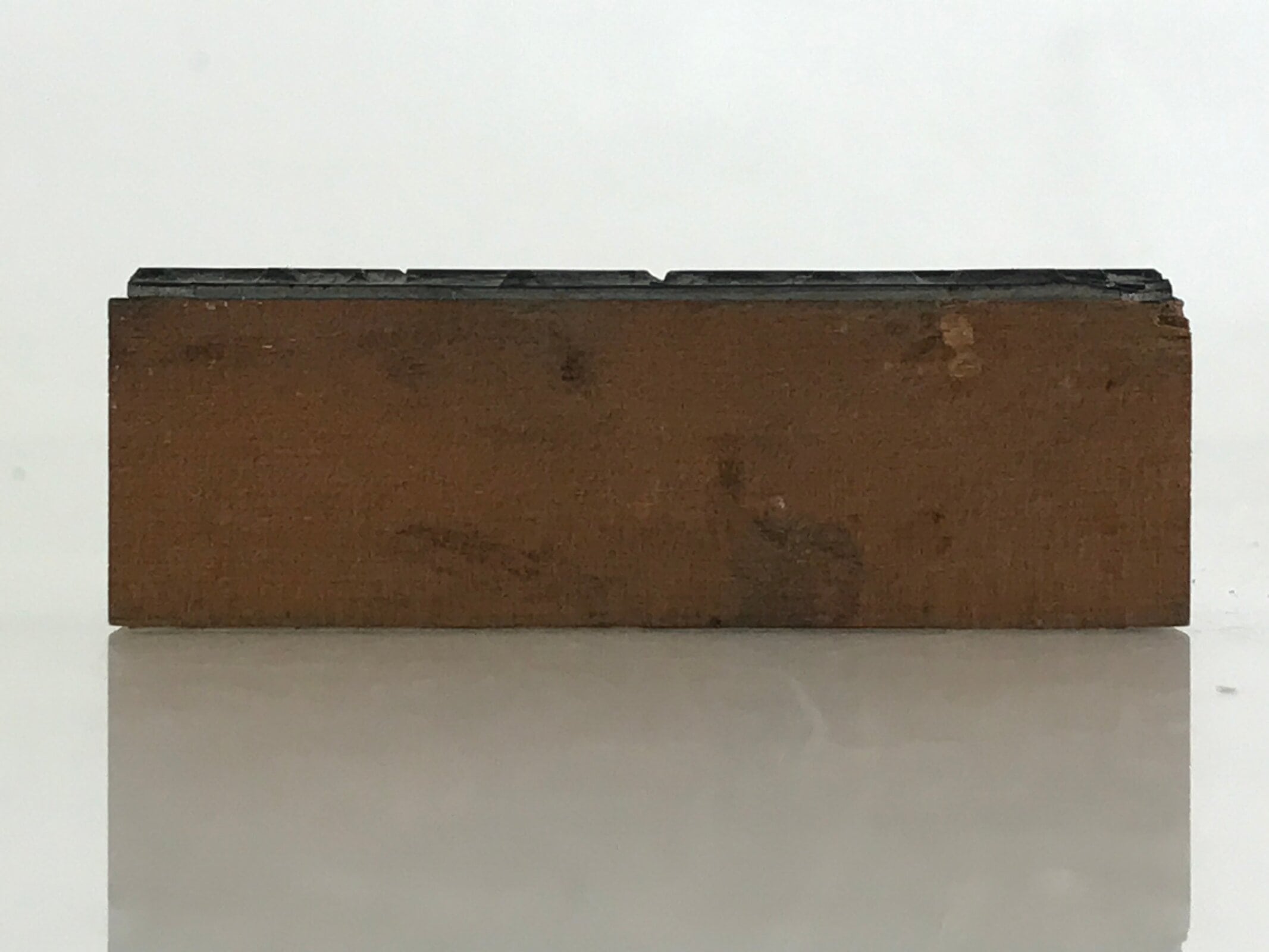 Japanese Wooden Stamp Hanko Inkan Vtg Metal Kanji Design Otefuki HS169