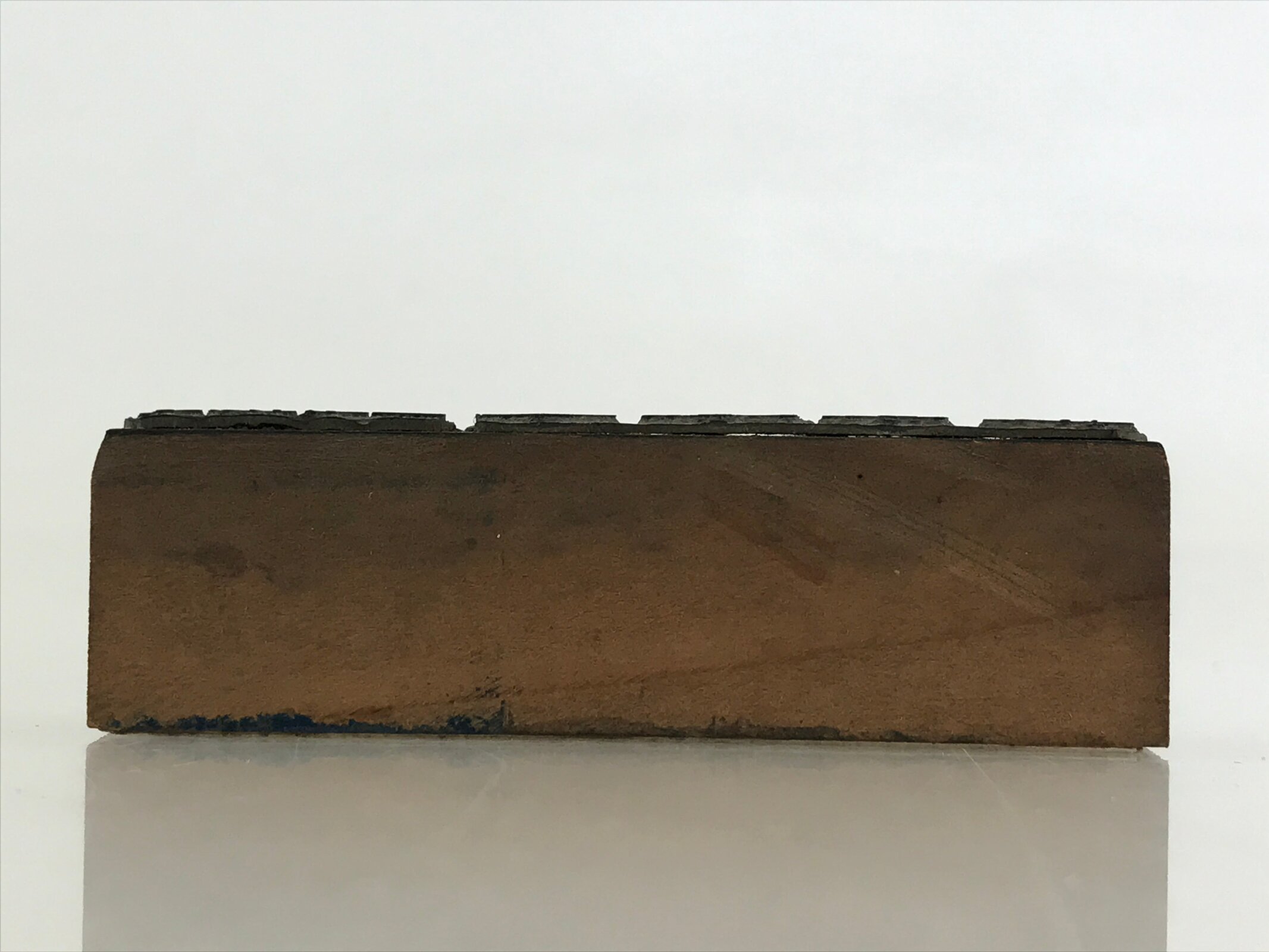 Japanese Wooden Stamp Hanko Inkan Vtg Metal Kanji Sweet Shop Name HS174