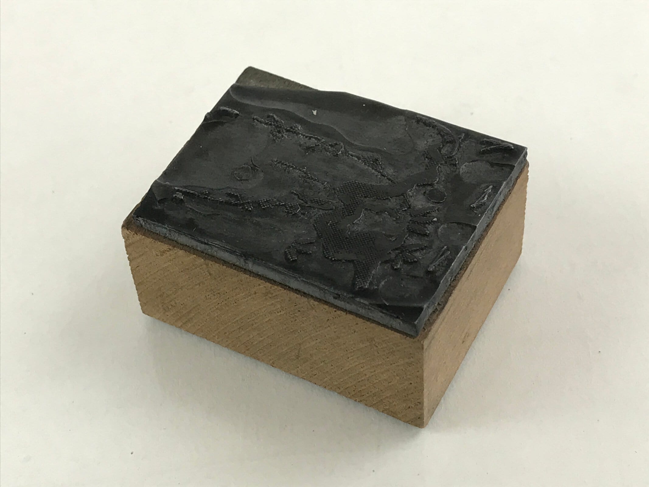 Japanese Wooden Stamp Hanko Inkan Vtg Metal Plum Blossom Card Making HS165