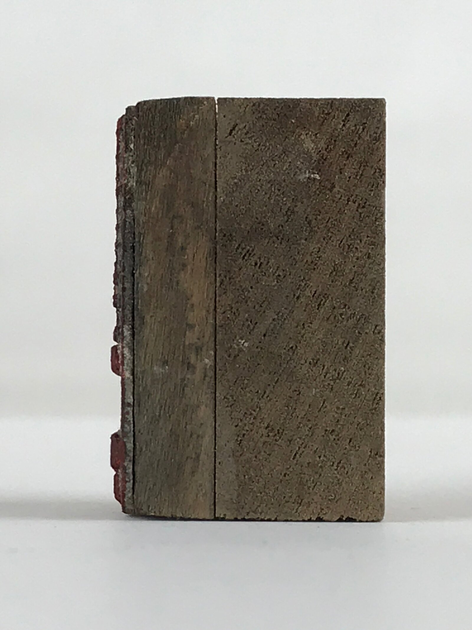 Japanese Wooden Stamp Hanko Inkan Vtg Metal Seal Textile Products Mark HS103