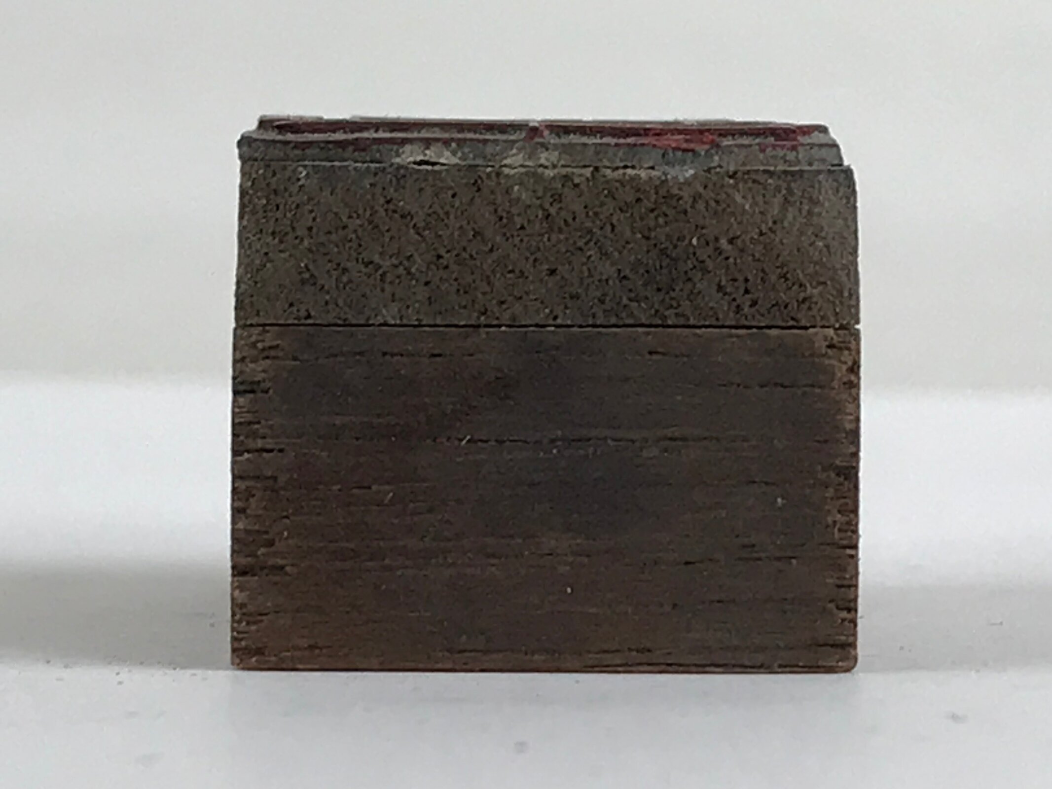 Japanese Wooden Stamp Hanko Inkan Vtg Metal Seal Textile Products Mark Lines HS1