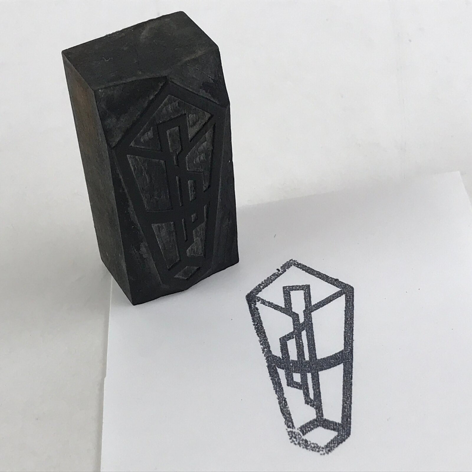 Japanese Wooden Stamp Hanko Inkan Vtg Noshi Celebration Luck Mark Gift HS160