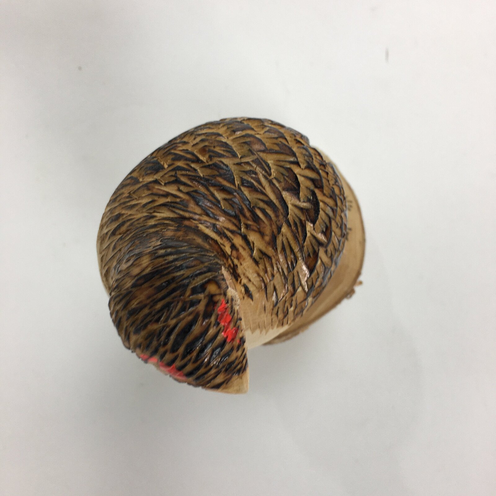 Japanese Wooden Statue Vtg Bird Wood Carving Decoration Rock Ptarmigan BD636