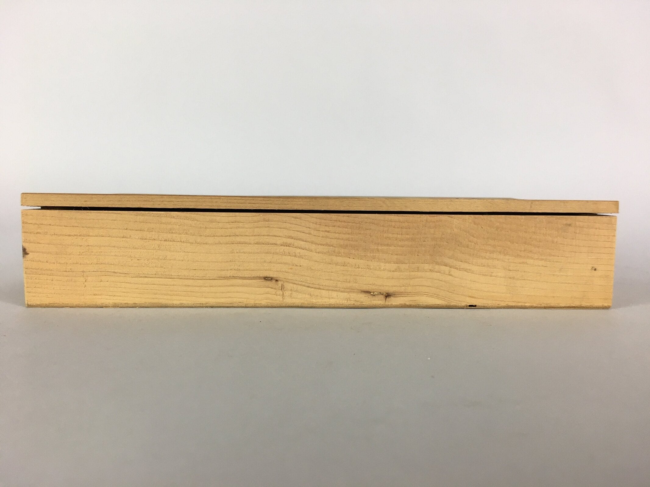 Japanese Wooden Storage 2 Rooms Box Vtg Hako Inside 26x12.7x4cm WB777