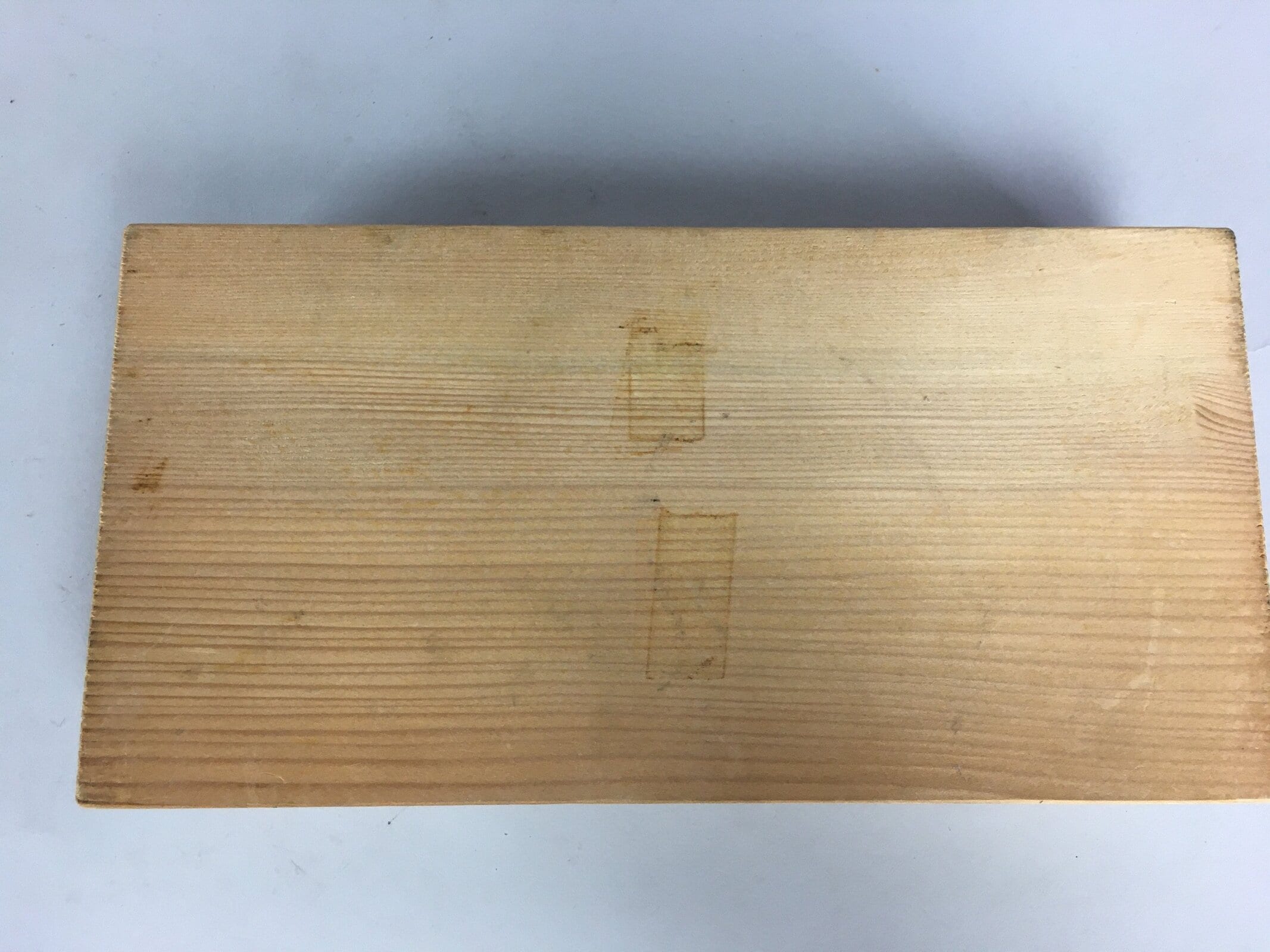 Japanese Wooden Storage 2 Rooms Box Vtg Hako Inside 26x12.7x5 cm WB778