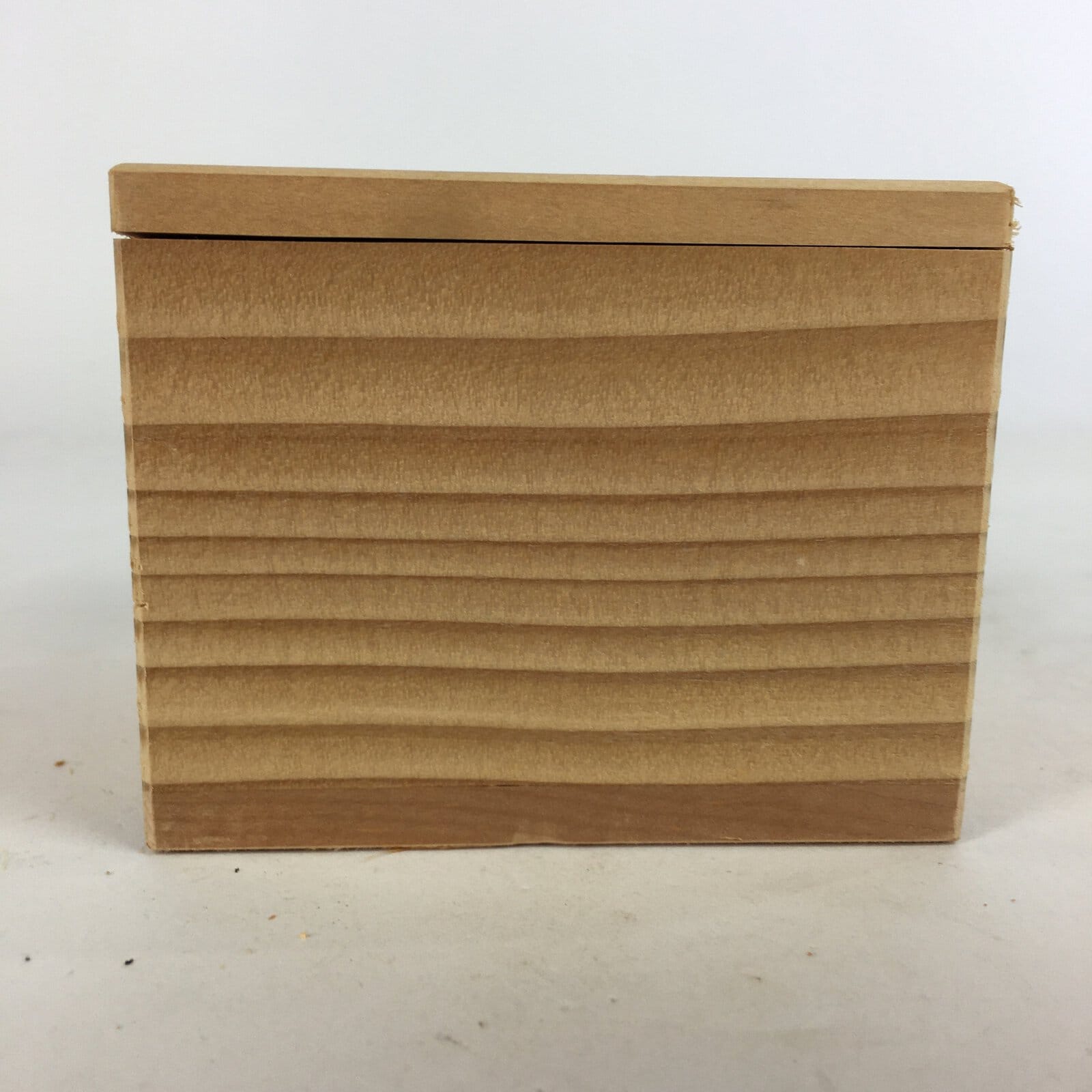 Japanese Wooden Storage Box Pottery Vtg Small Hako Inside 7.1x 6.8x5.2cm WB804