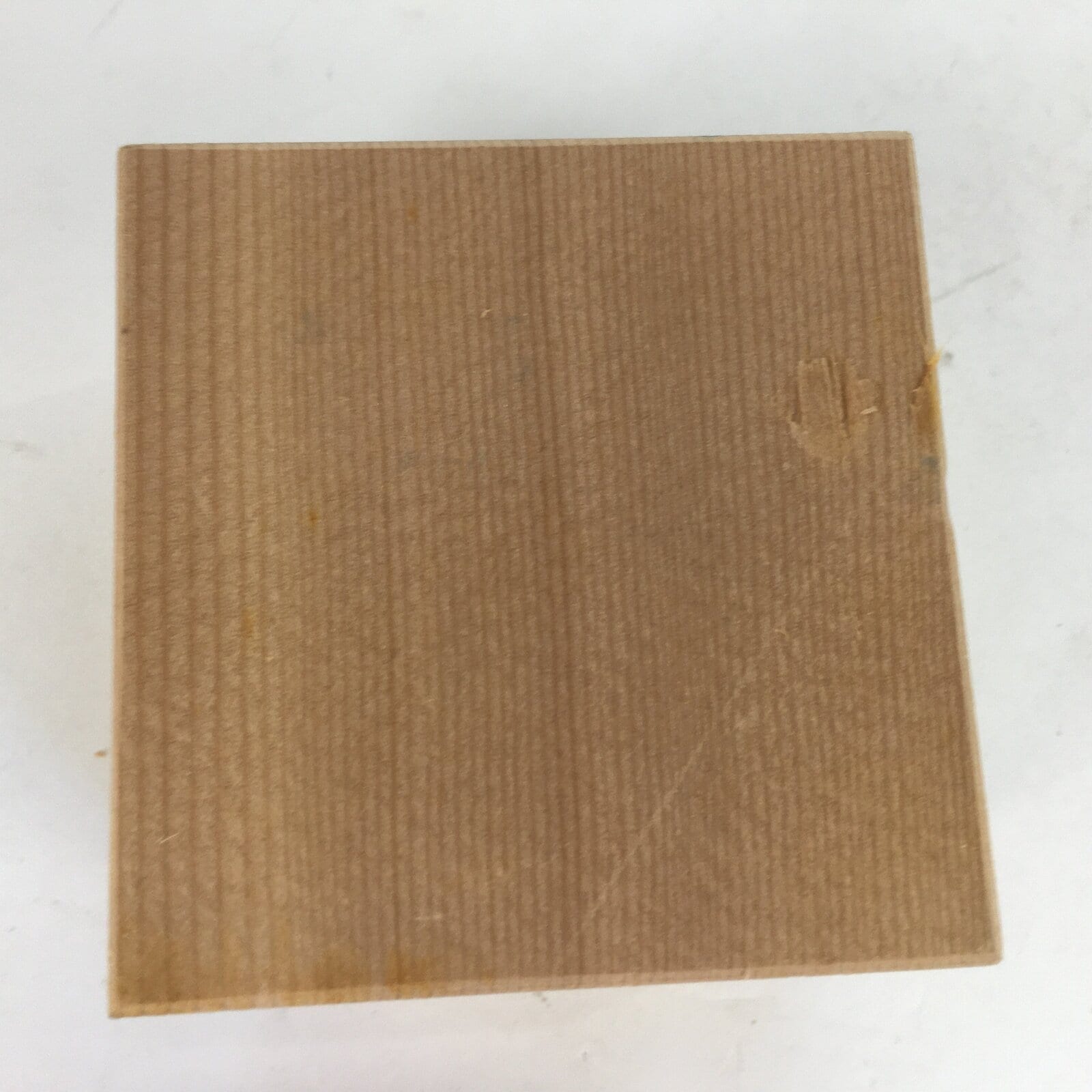 Japanese Wooden Storage Box Pottery Vtg Small Hako Inside 7.1x 6.8x5.2cm WB804