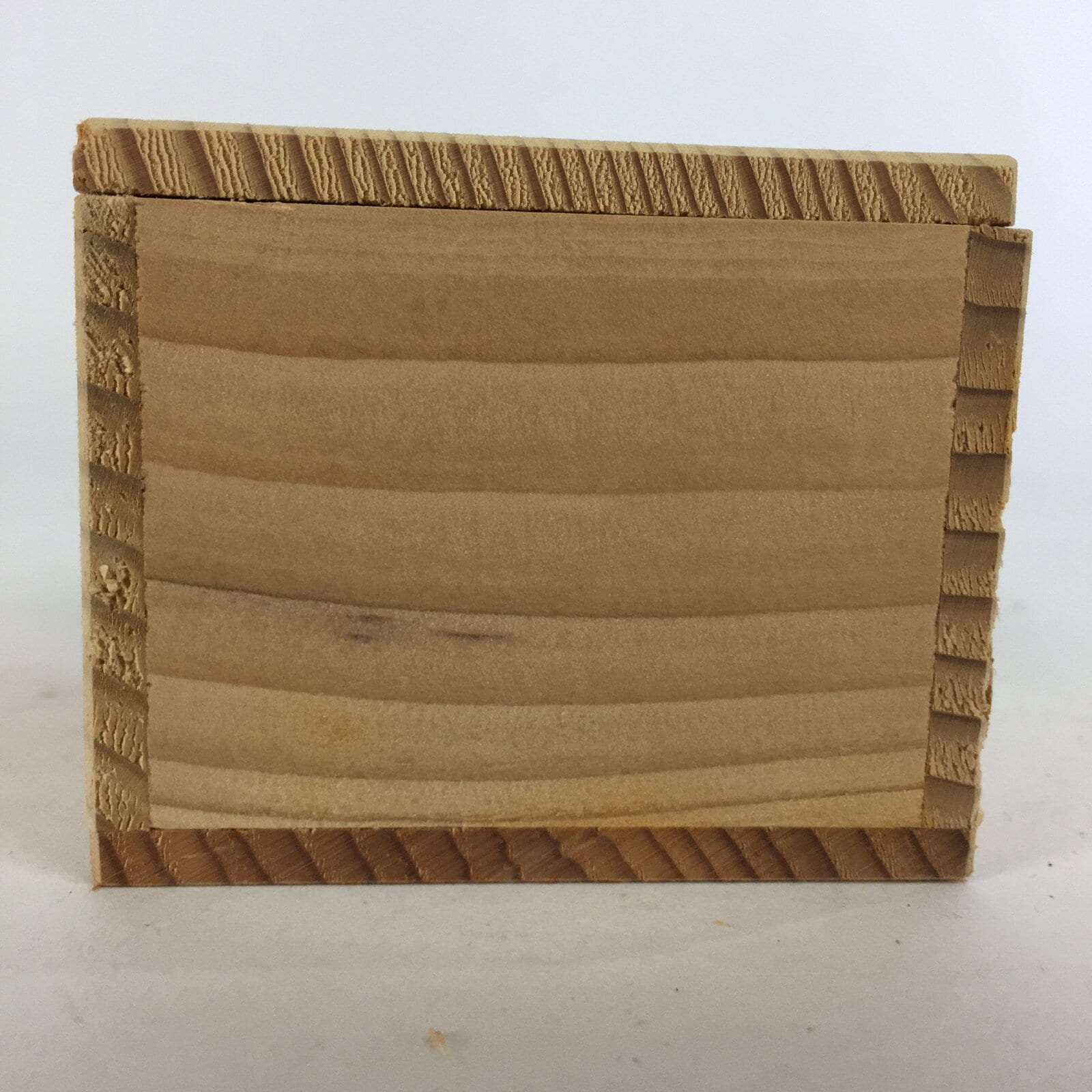 Japanese Wooden Storage Box Pottery Vtg Small Hako Inside 7.1x 6.9x5.3cm WB810