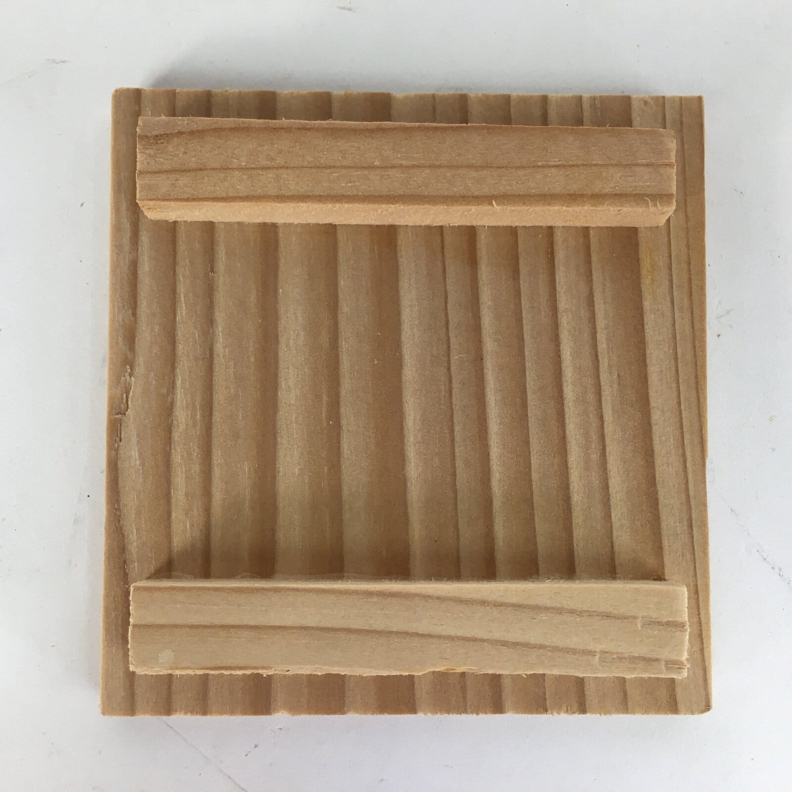 Japanese Wooden Storage Box Pottery Vtg Small Hako Inside 7.2x 6.8x5.3cm WB808