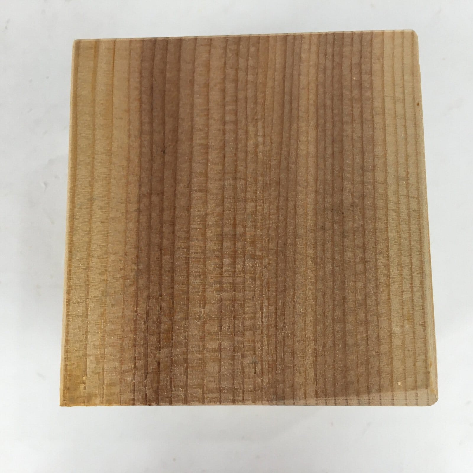 Japanese Wooden Storage Box Pottery Vtg Small Hako Inside 7.2x 6.8x5.3cm WB808