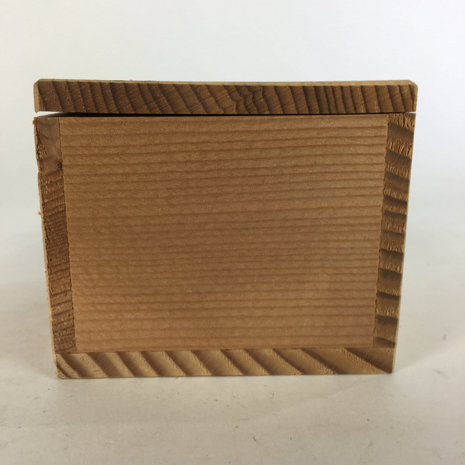 Japanese Wooden Storage Box Pottery Vtg Small Hako Inside 7x 6.9x5.4cm WB811