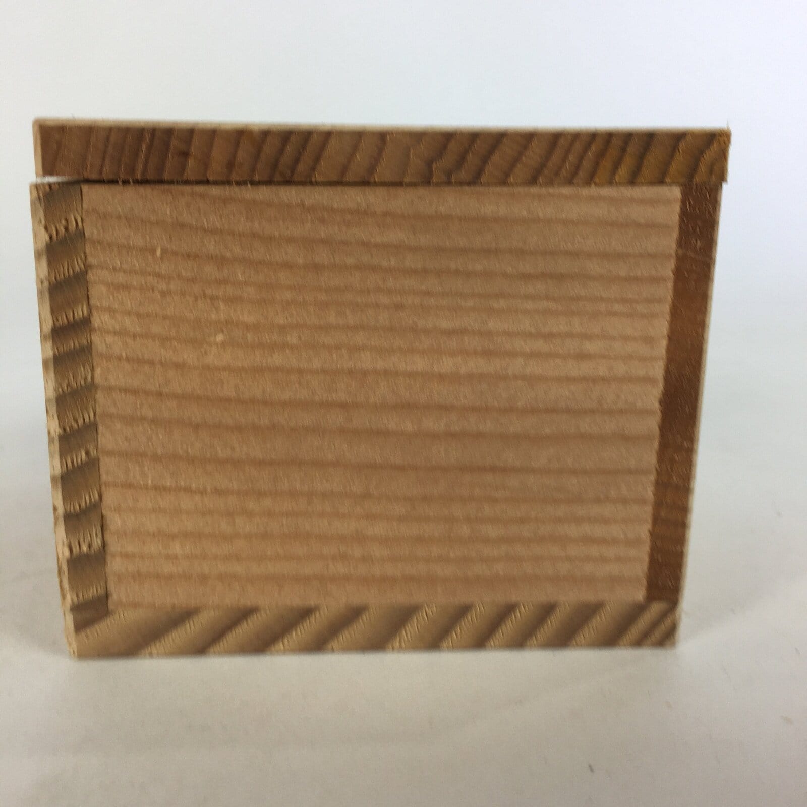 Japanese Wooden Storage Box Pottery Vtg Small Hako Inside 7x 6.9x5.4cm WB811