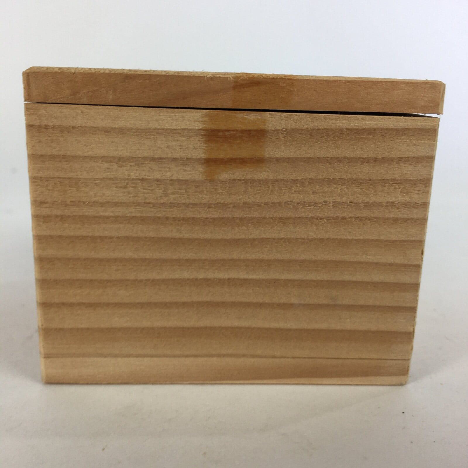 Japanese Wooden Storage Box Pottery Vtg Small Hako Inside 7x 6.9x5.4cm WB811