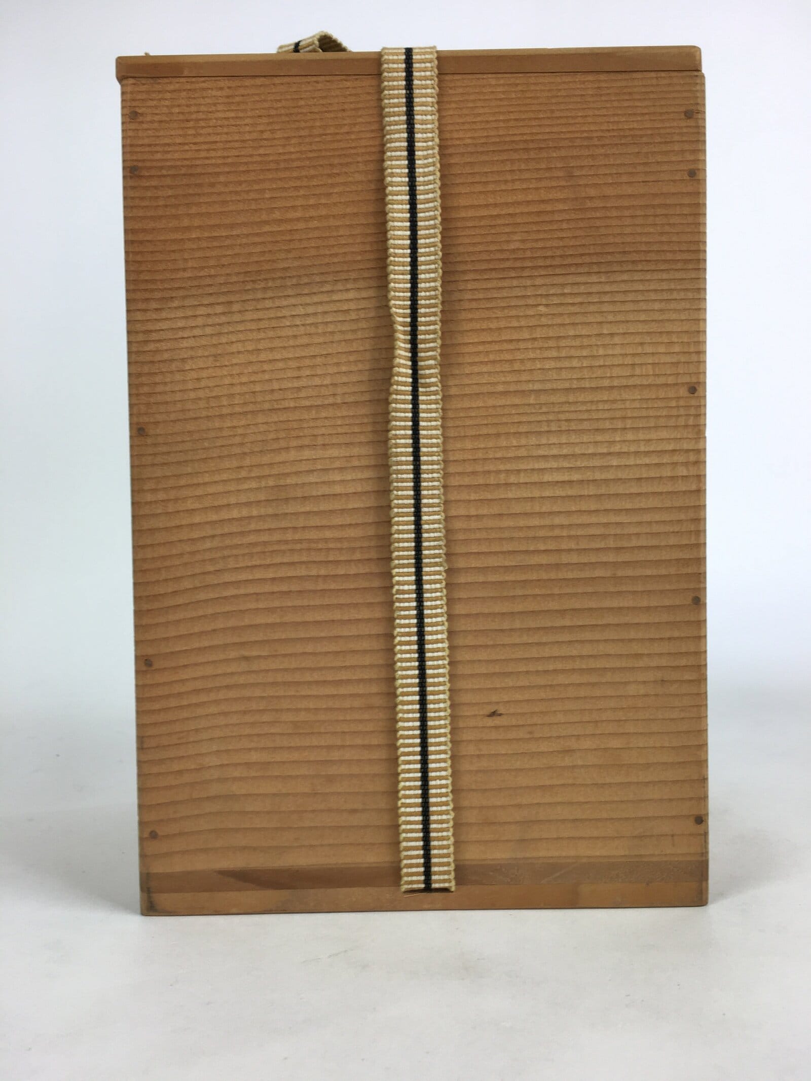 Japanese Wooden Storage Box Vtg Pottery Hako Inside 13.8x10.5x21.0cm WB942