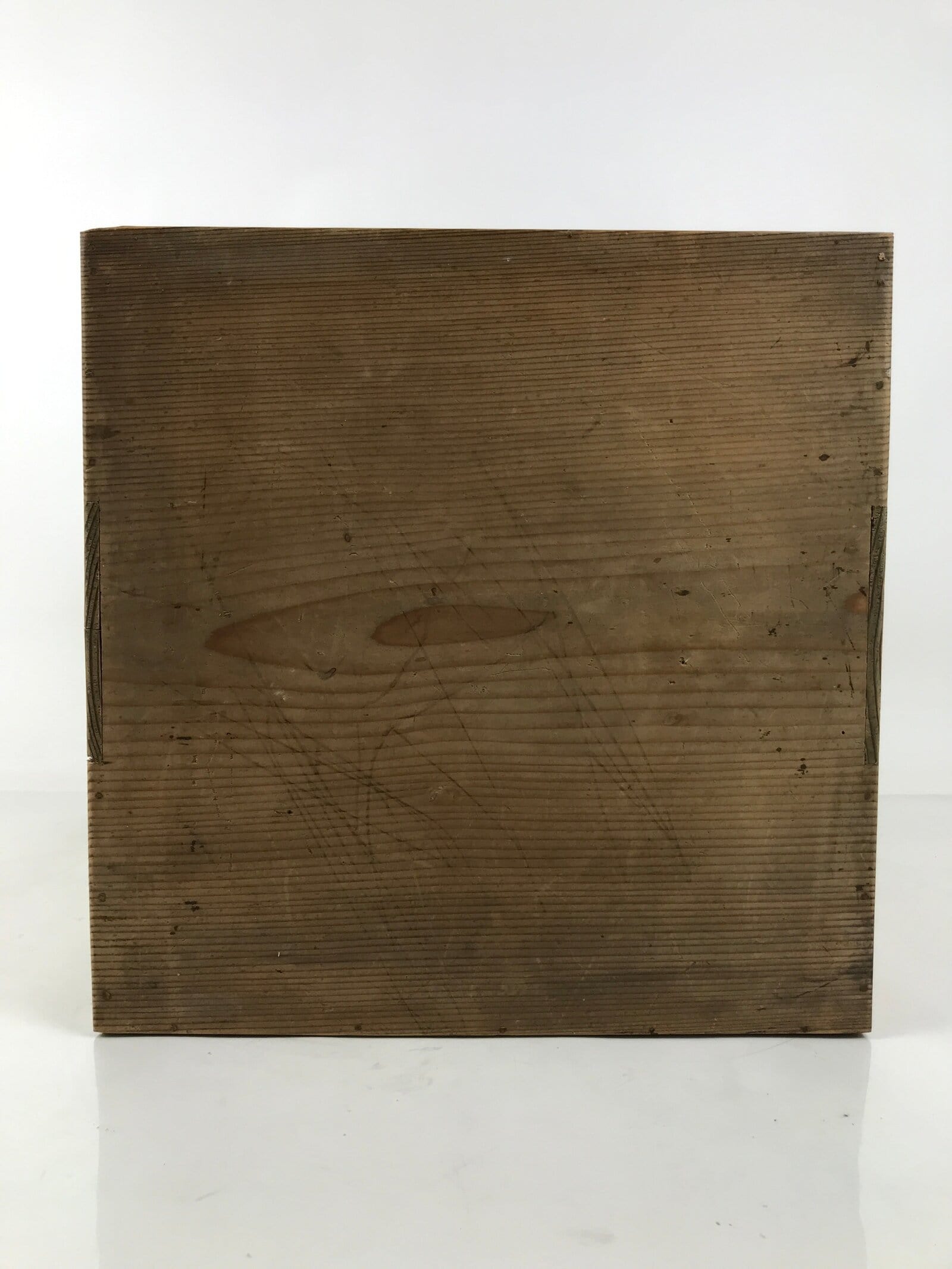 Japanese Wooden Storage Box Vtg Pottery Hako Inside 33.5x33.5x46.5cm X211