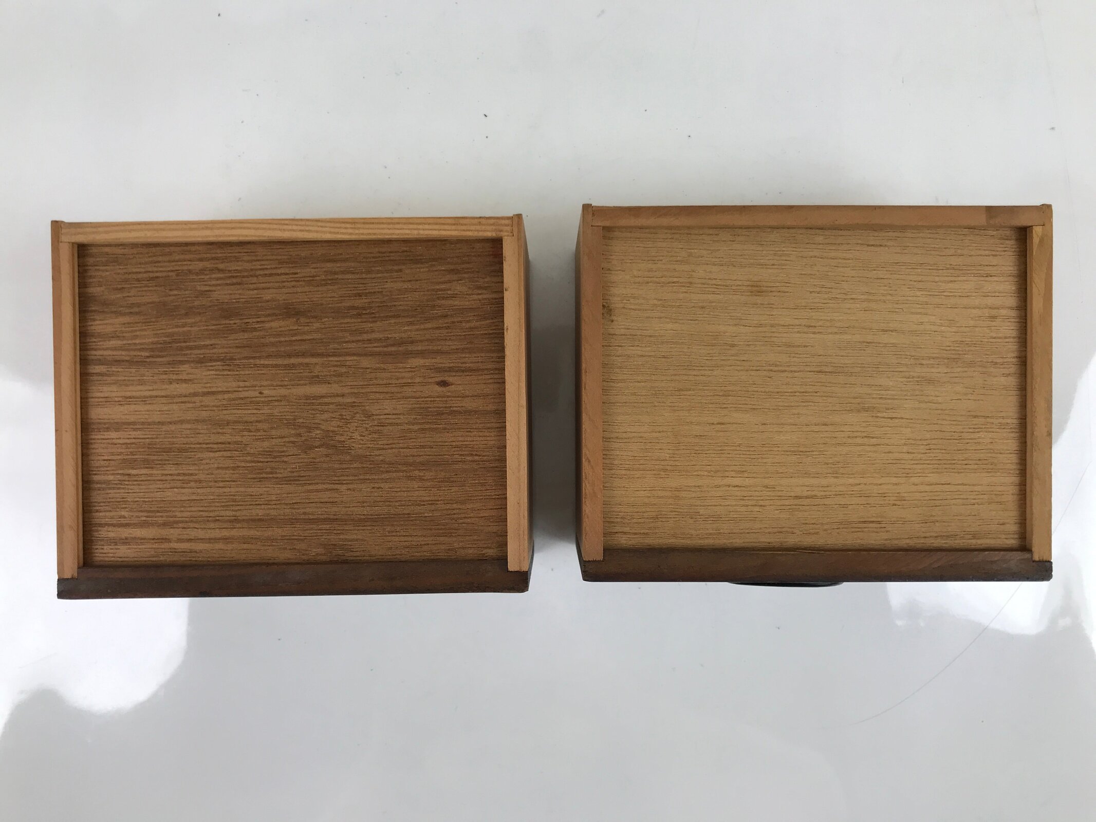 Japanese Wooden Tansu Storage Chest Bookshelf Vtg Trinket Box 2 Drawers T371