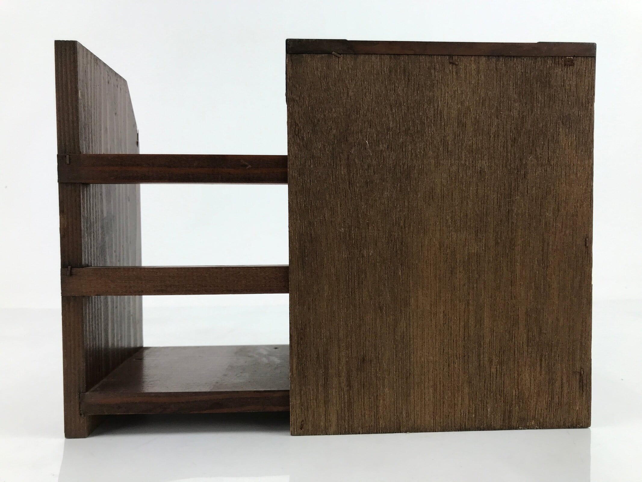 Japanese Wooden Tansu Storage Chest Bookshelf Vtg Trinket Box 2 Drawers T371