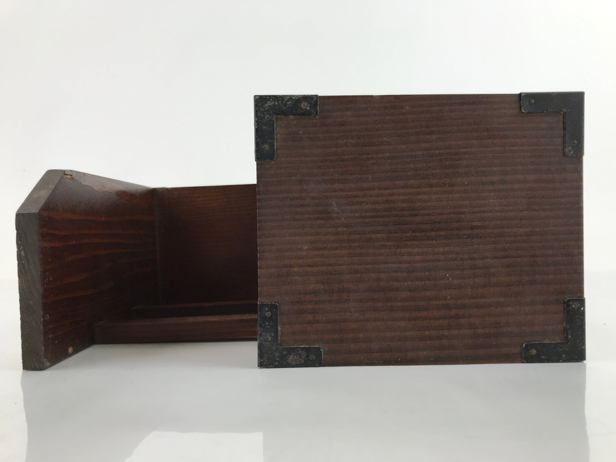 Japanese Wooden Tansu Storage Chest Bookshelf Vtg Trinket Box 2 Drawers T371