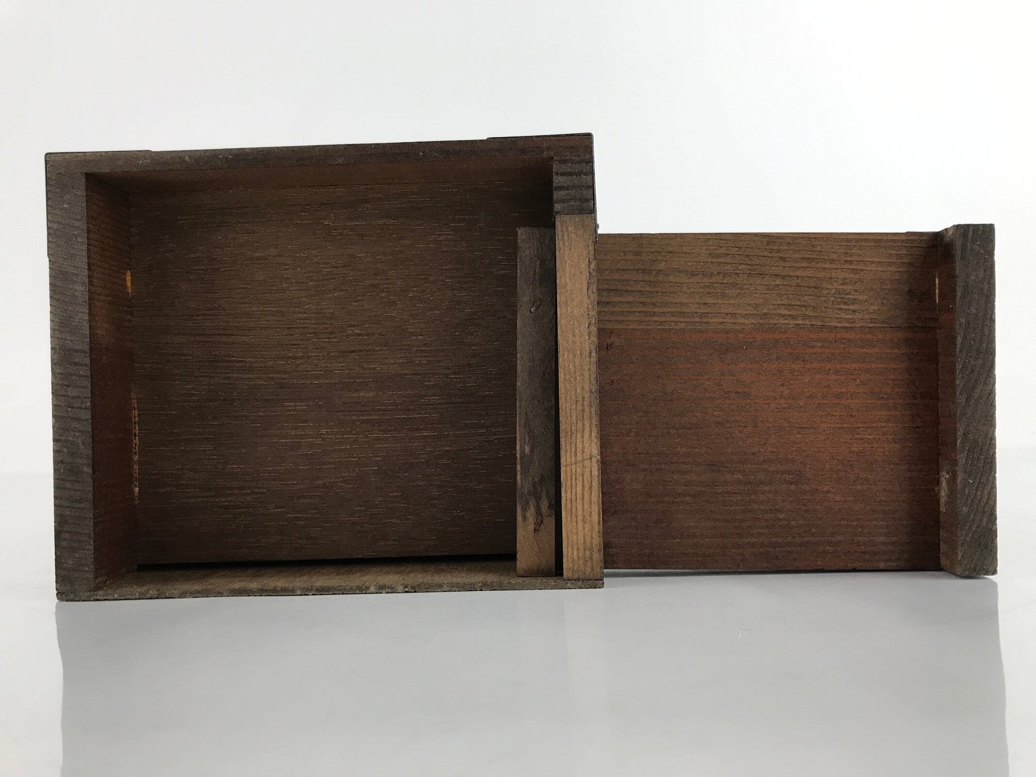 Japanese Wooden Tansu Storage Chest Bookshelf Vtg Trinket Box 2 Drawers T371