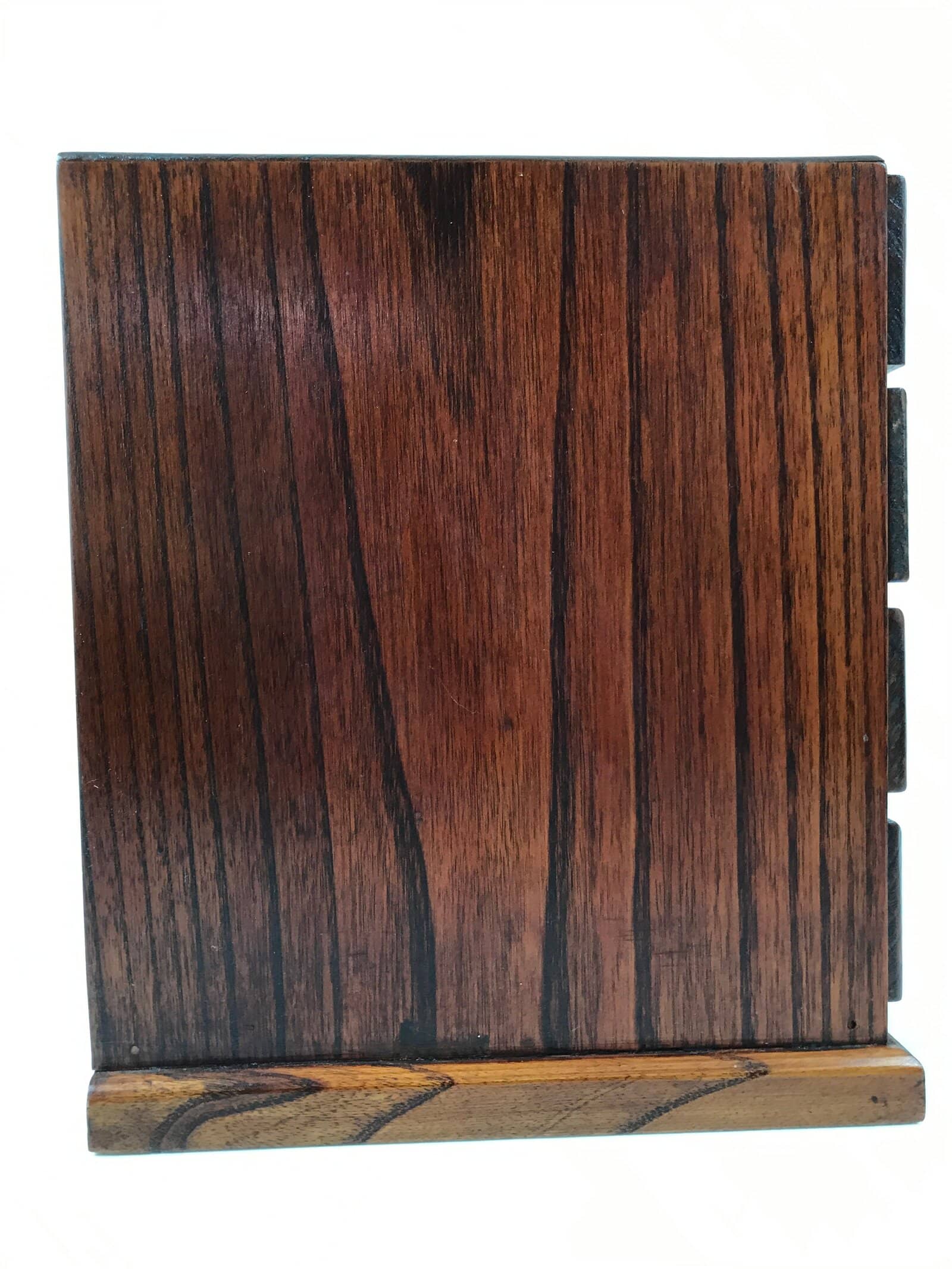 Japanese Wooden Tansu Storage Chest Haribako Vtg Sewing Box 4 Drawers Brown T410