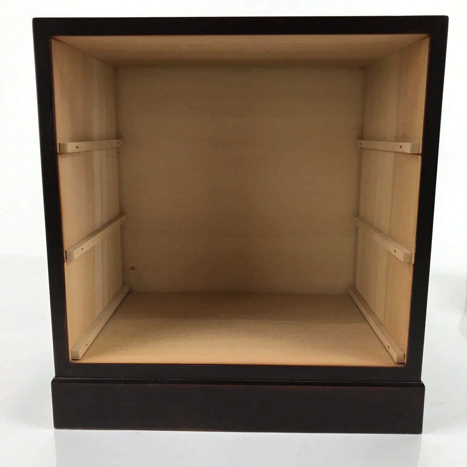 Japanese Wooden Tansu Storage Chest Vtg Haribako Engraved Peony 3 Drawers T376