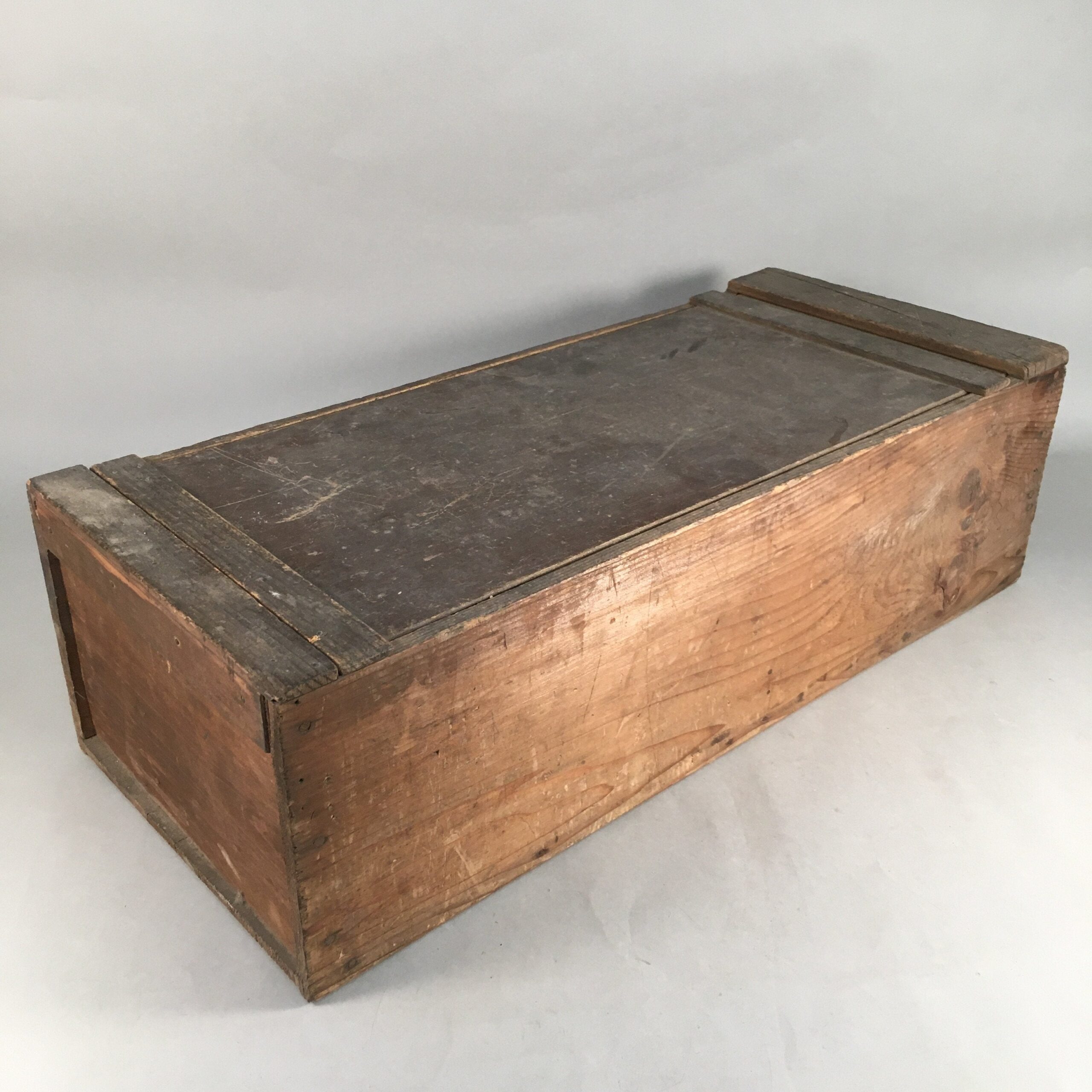 Japanese Wooden Tool Storage Box Vtg Hako Inside 65x26.6x18cm WB754