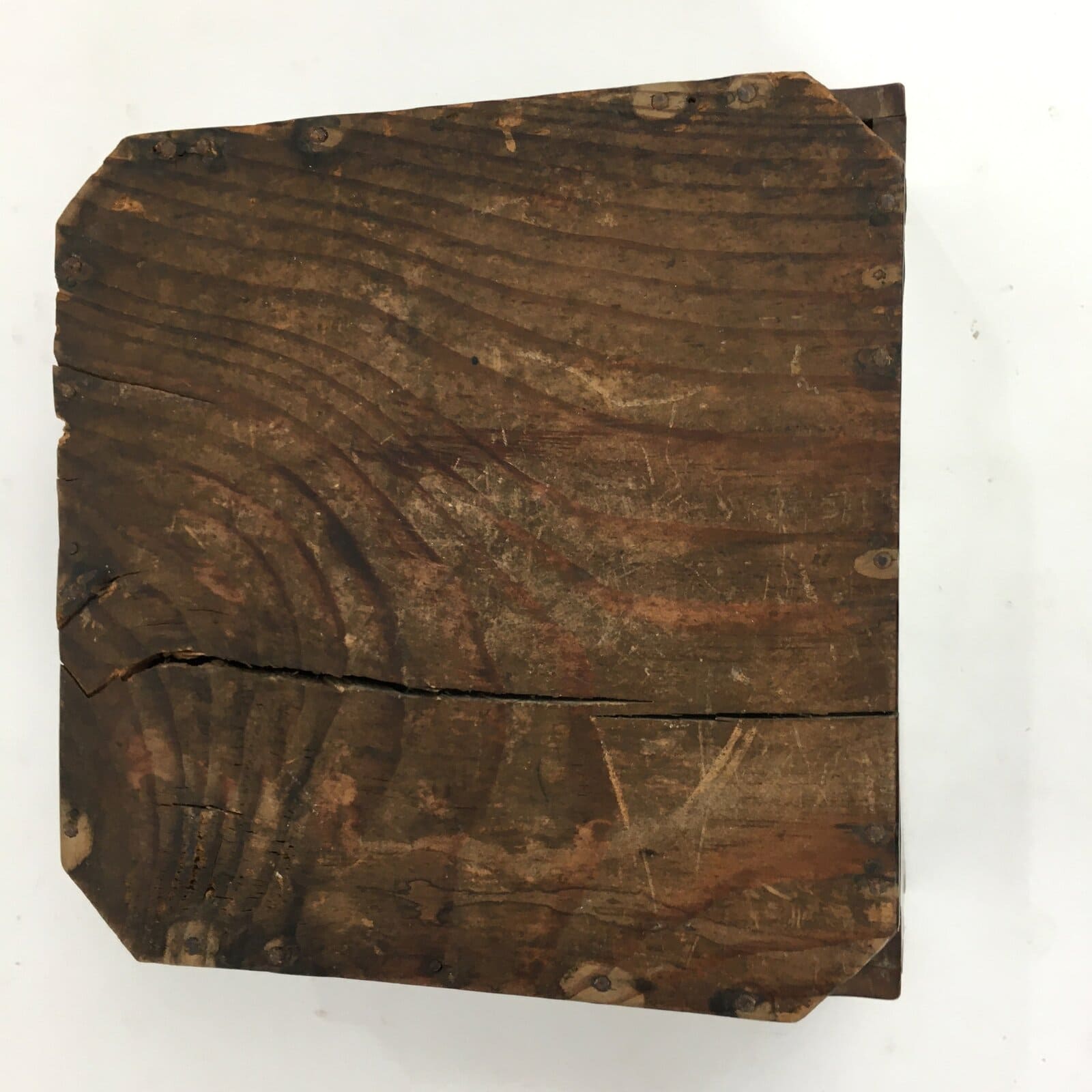 Japanese Wooden Varnished Box Vtg Rectangle Box-Tray Brown Tea Ceremony UR658