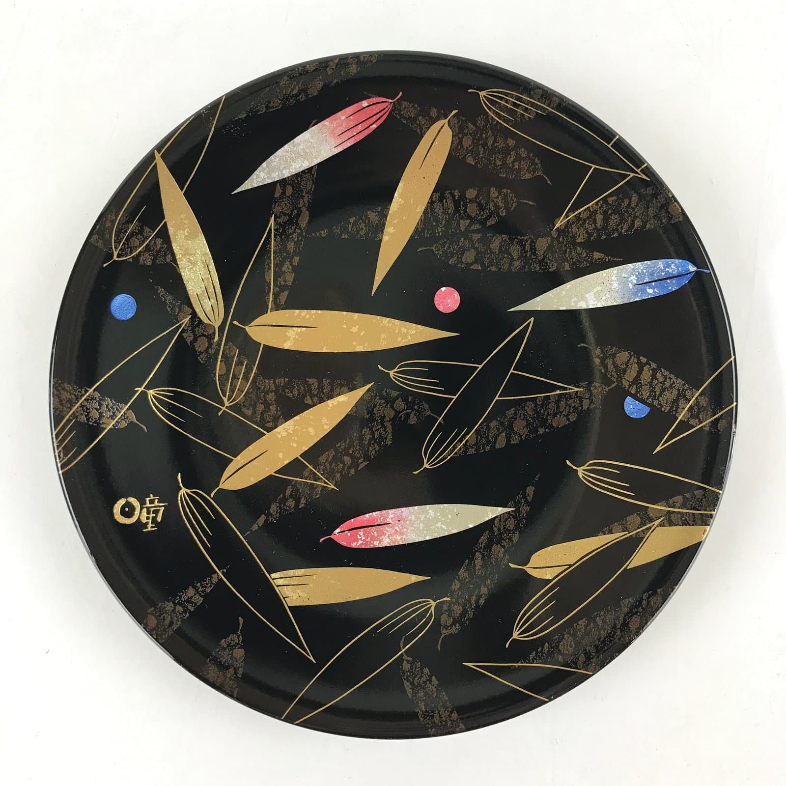 Japanese Wooden Wajima-Nuri Lacquered Small Plate Meimeizara Vtg Sweet Plate UR9