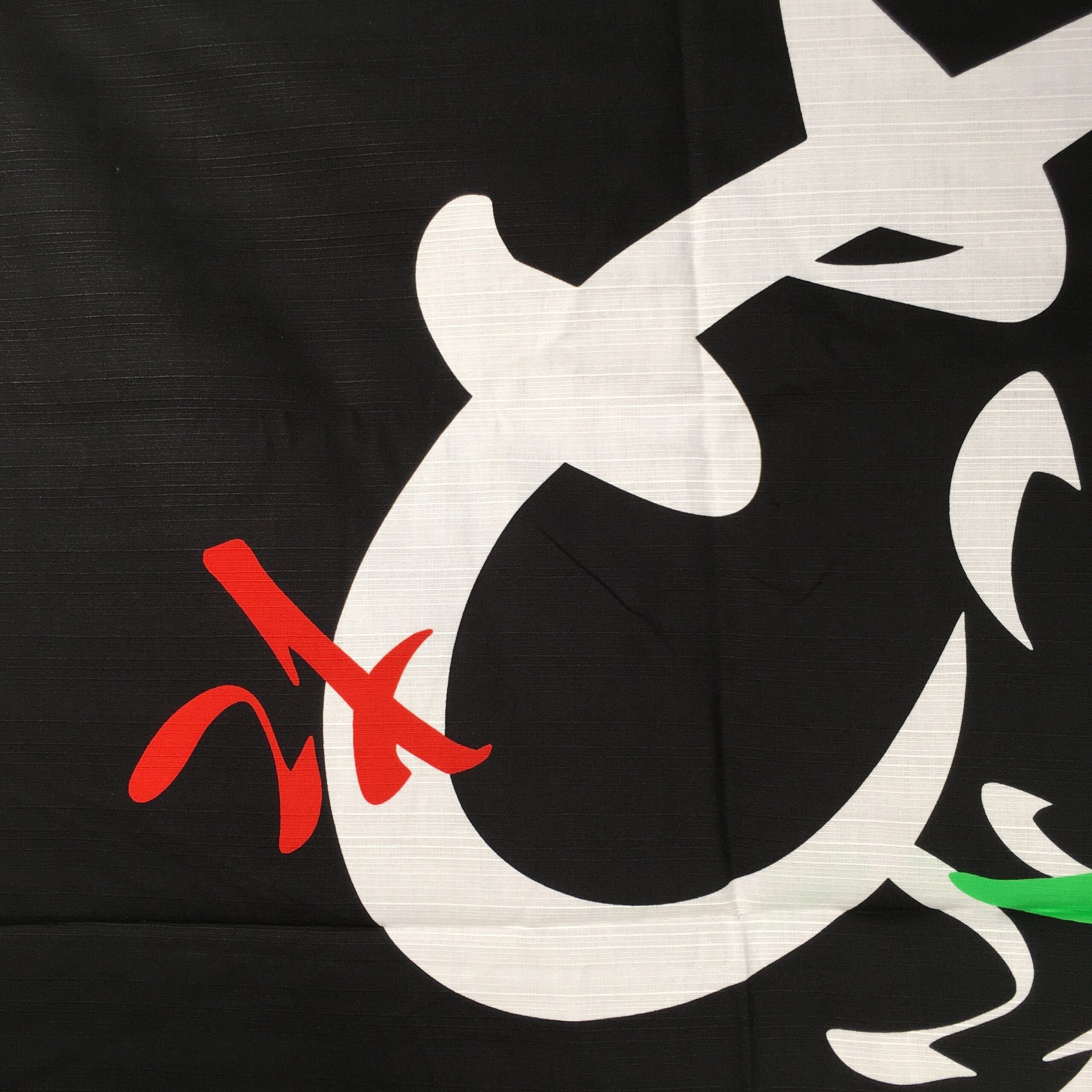 Japanese Wrap Cloth Furoshiki Fabric Cotton Mottainai No Waste black white FU188